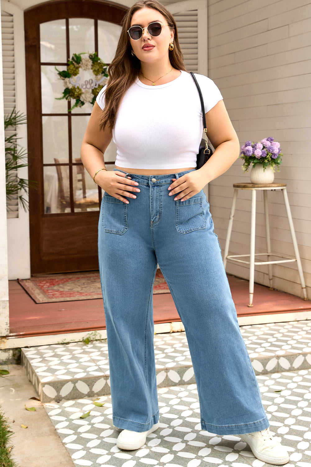Wide Leg Plus Jeans