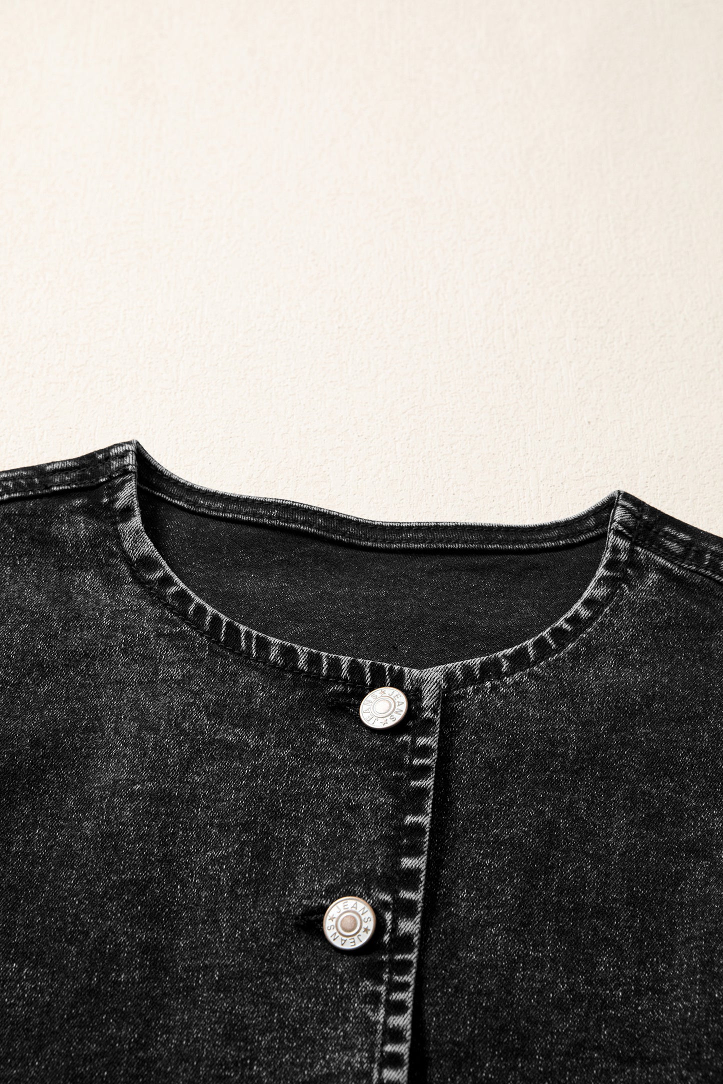 Black RIP Denim Vest