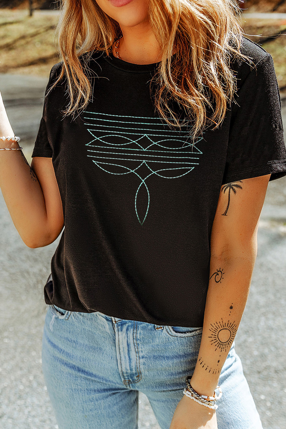 What's the Stitch Black Tee