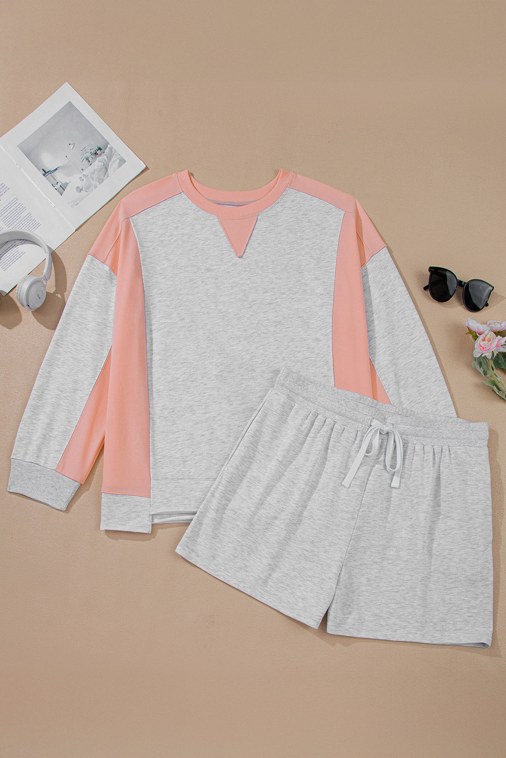 Light Grey 2pcs Plus Outfit