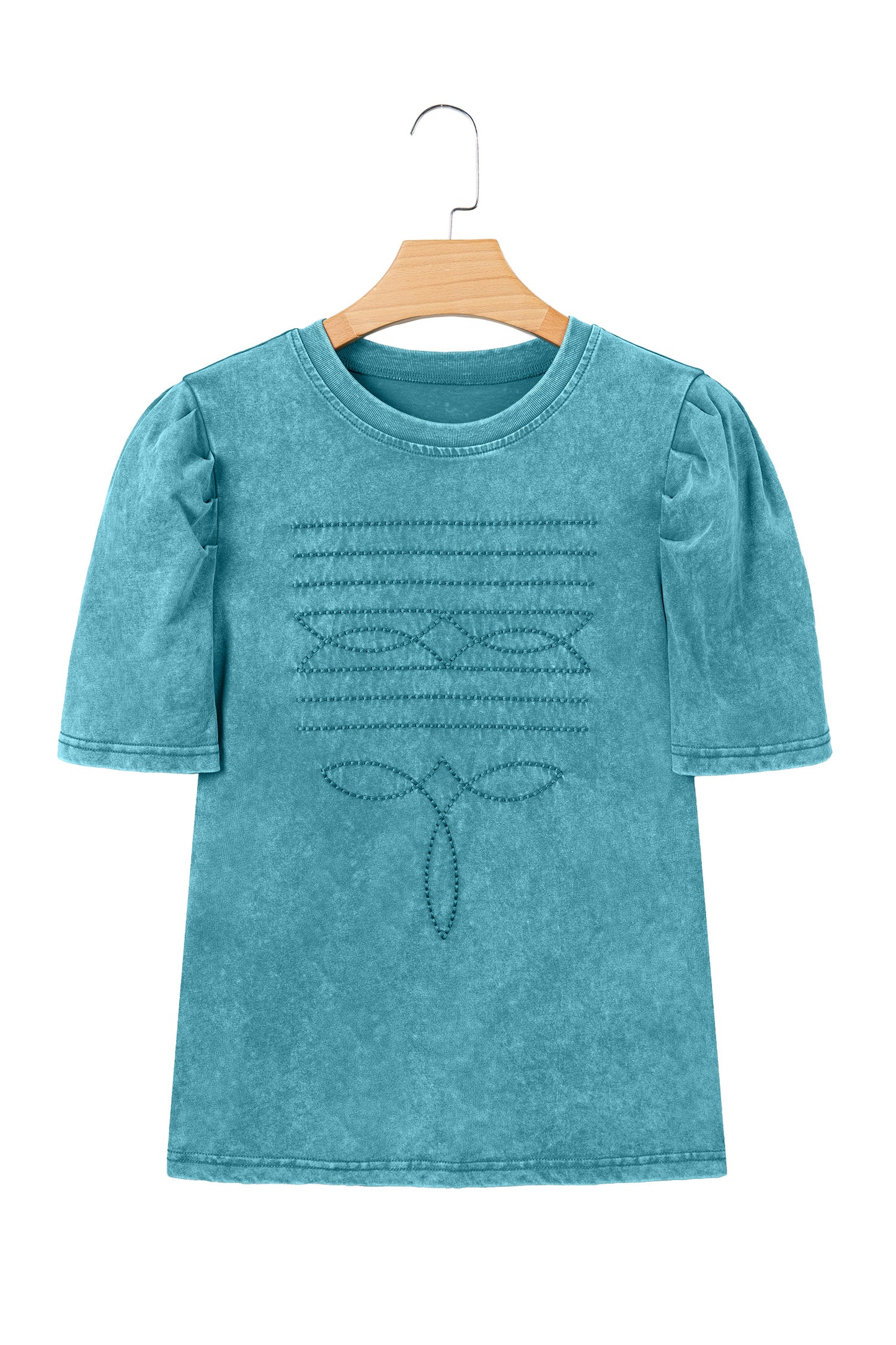 Turquoise what's the stitch Ruffle Top