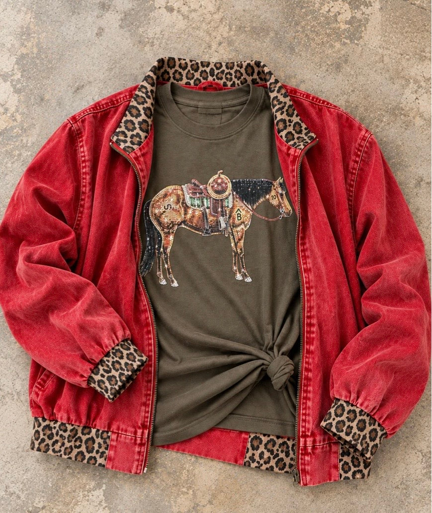 Red Bomber Jacket