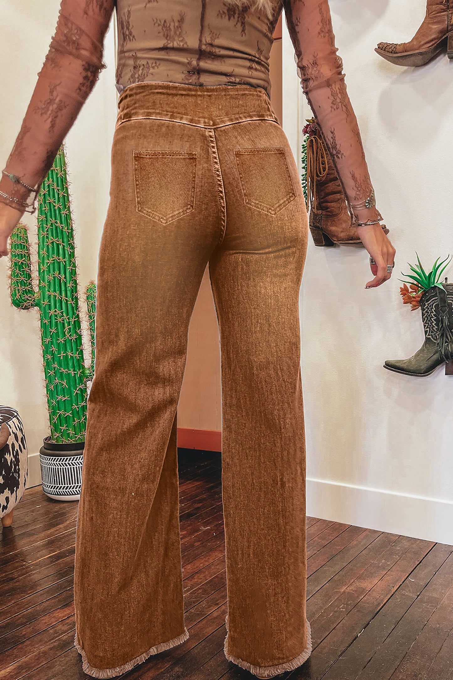 Coffee High Waist Jeans