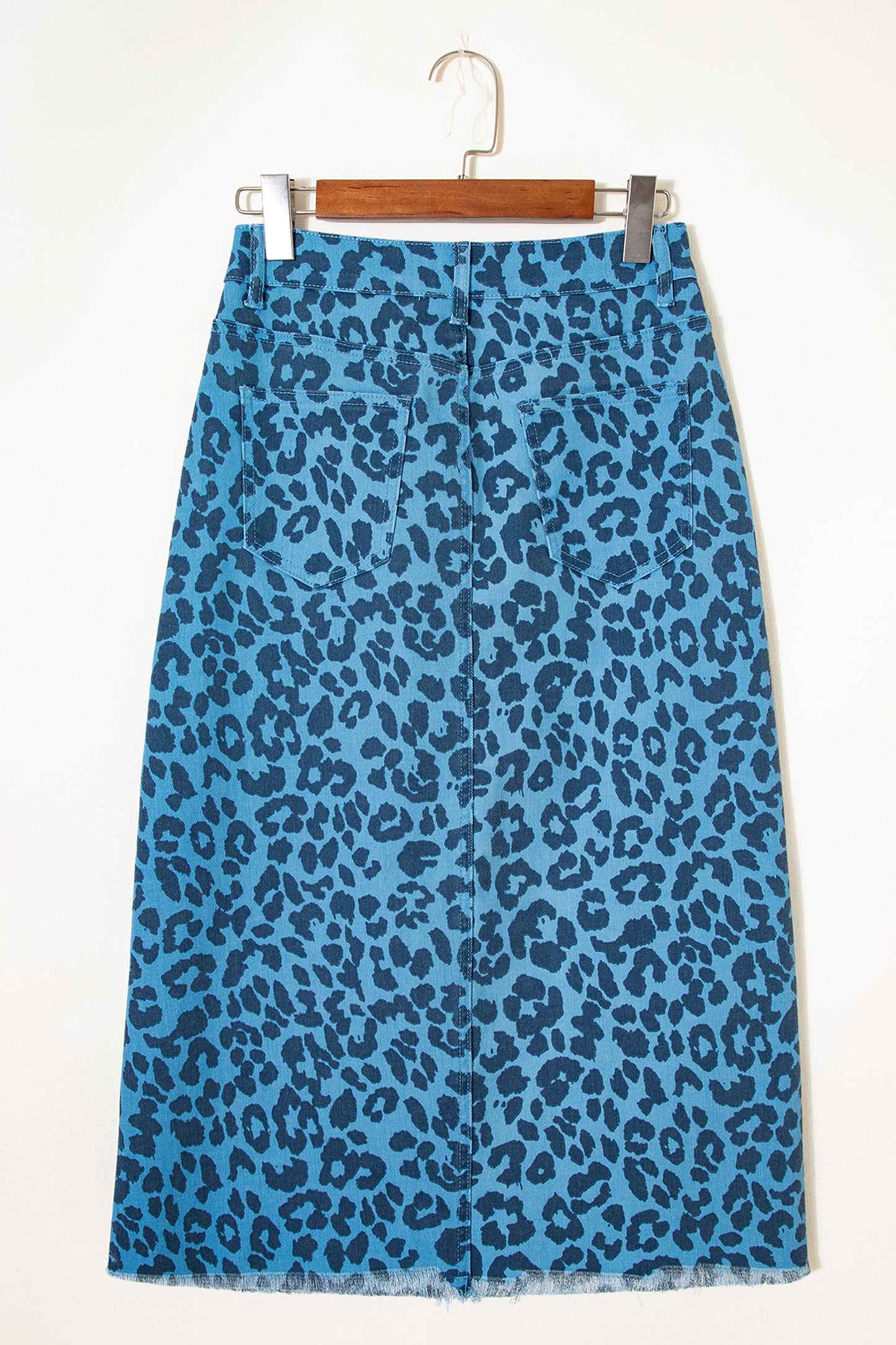 Leopard Denim Skirt