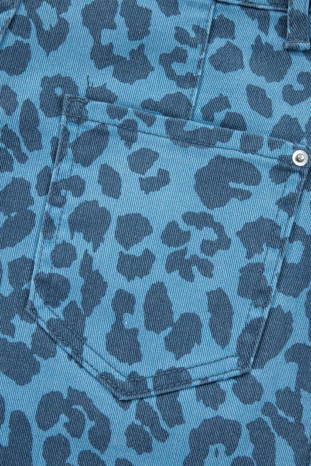 Sky Blue Leopard Jeans