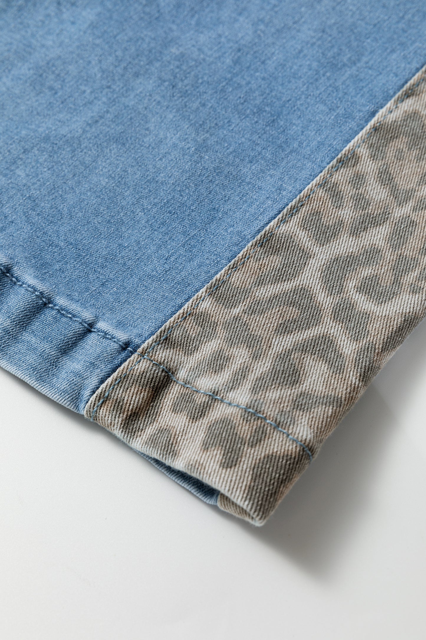 Beau Leopard Striped-Wide Leg Jeans