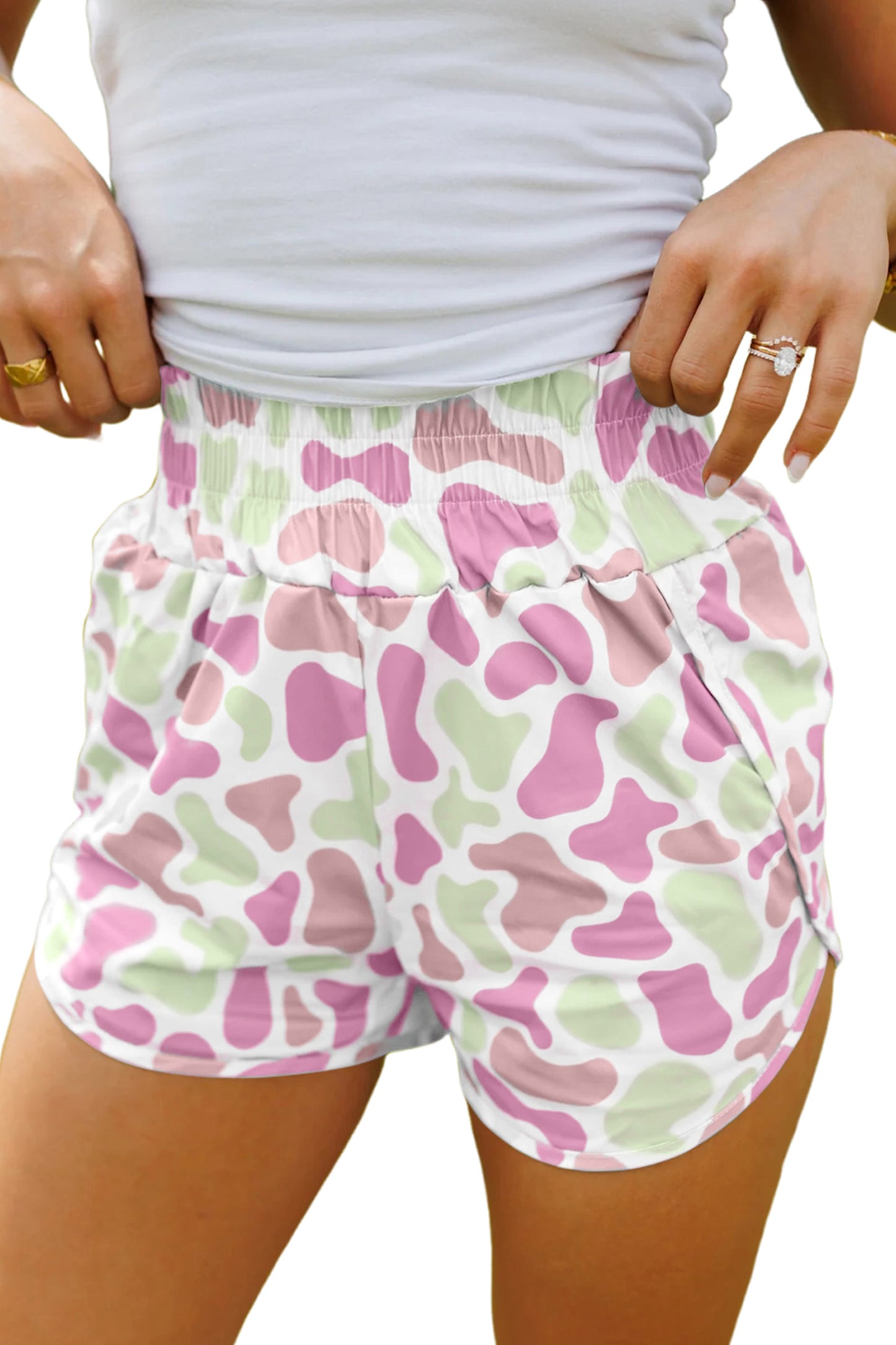 Green/pink Camo Shorts