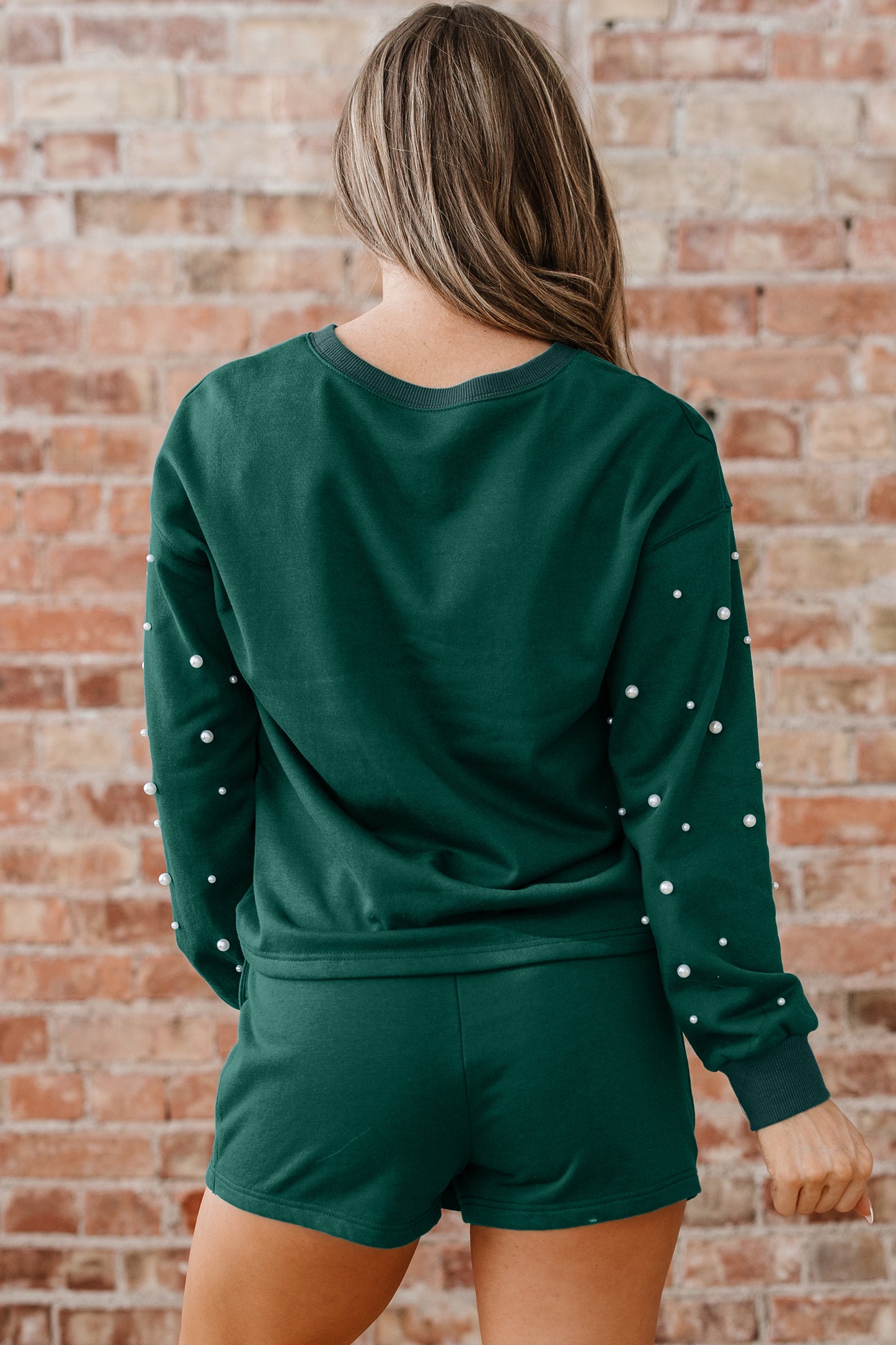 Pearly Green Mini Skirt Set