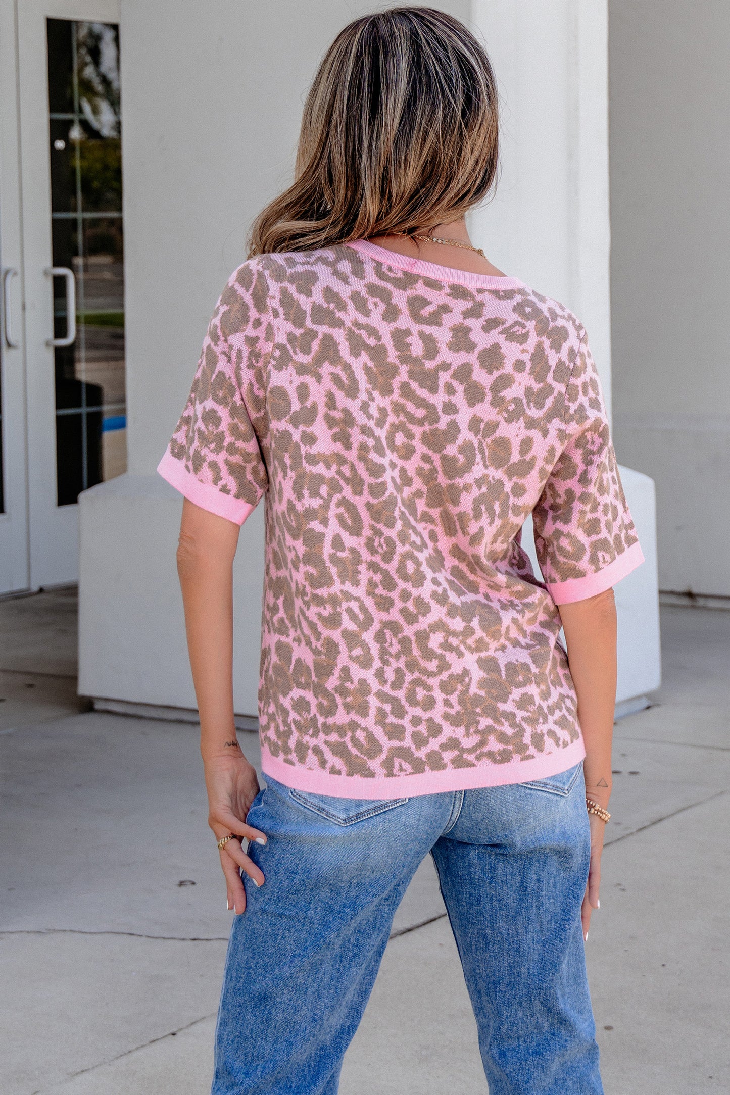 Pink Leopard Cardigan