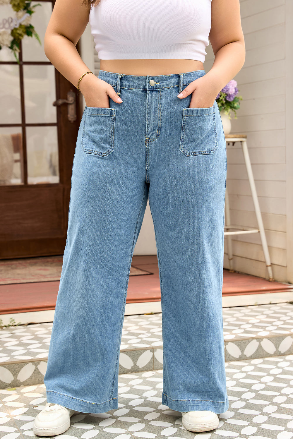 Wide Leg Plus Jeans