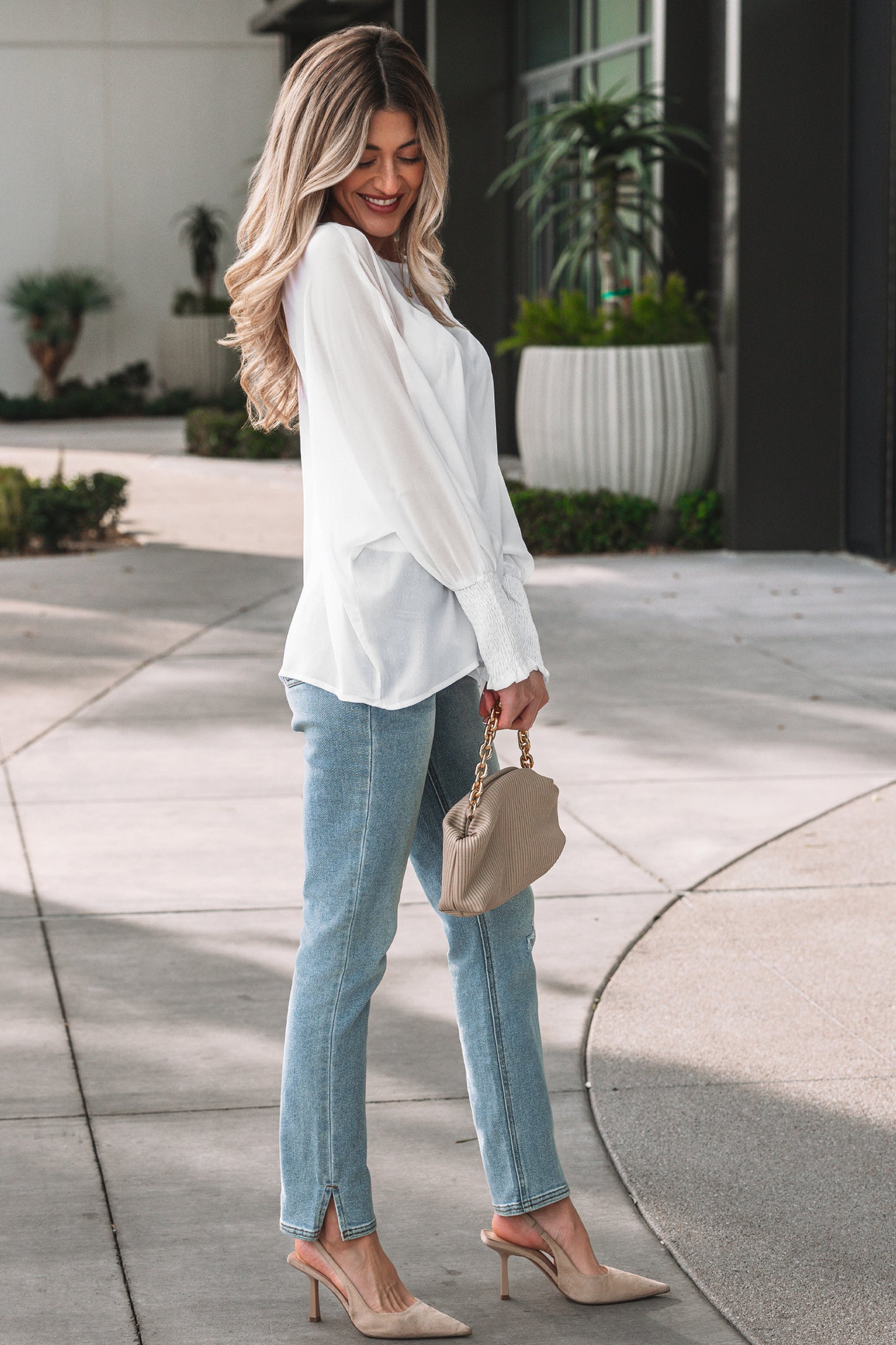 White Sheer Blouse
