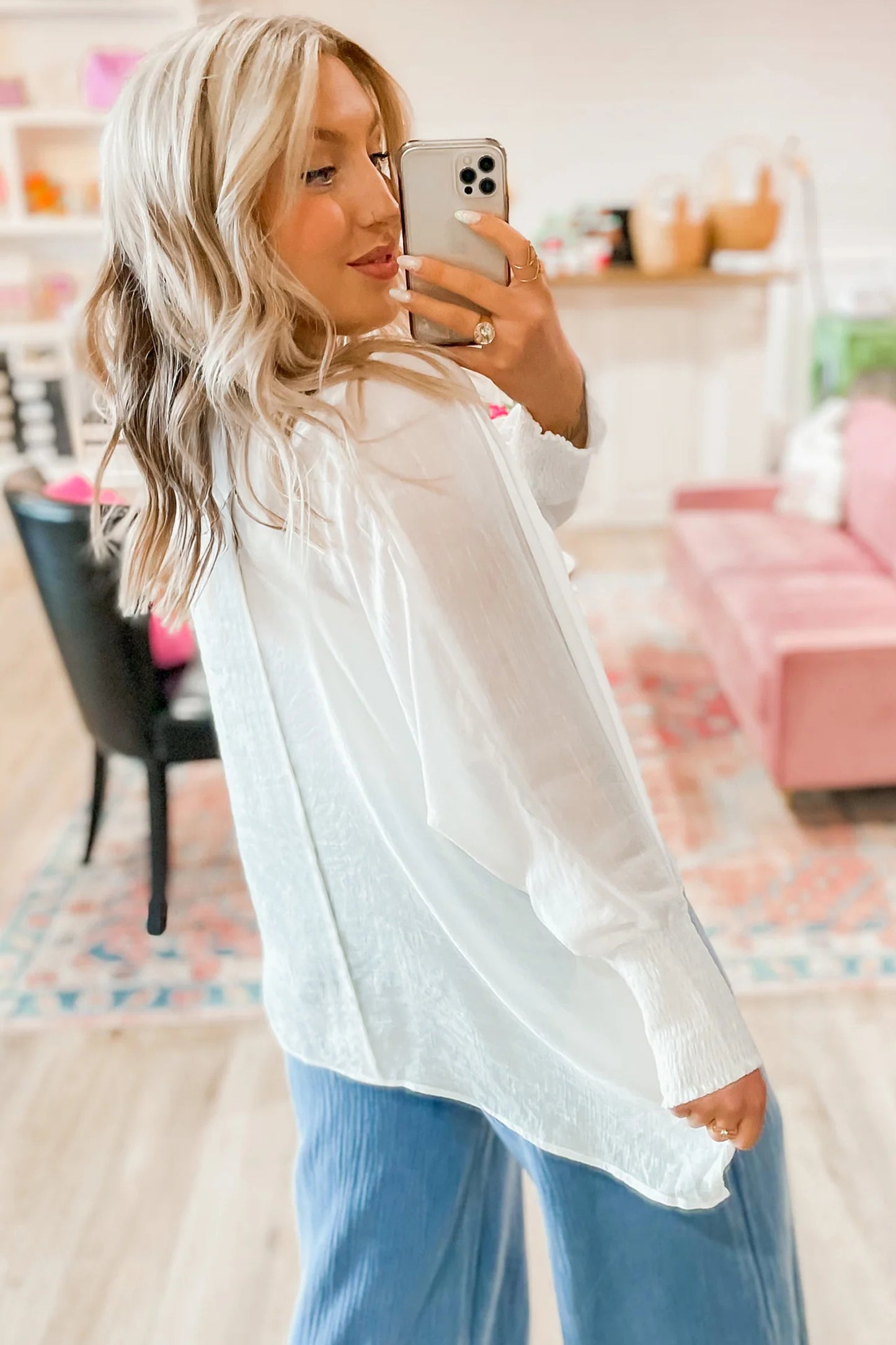 White Sheer Blouse