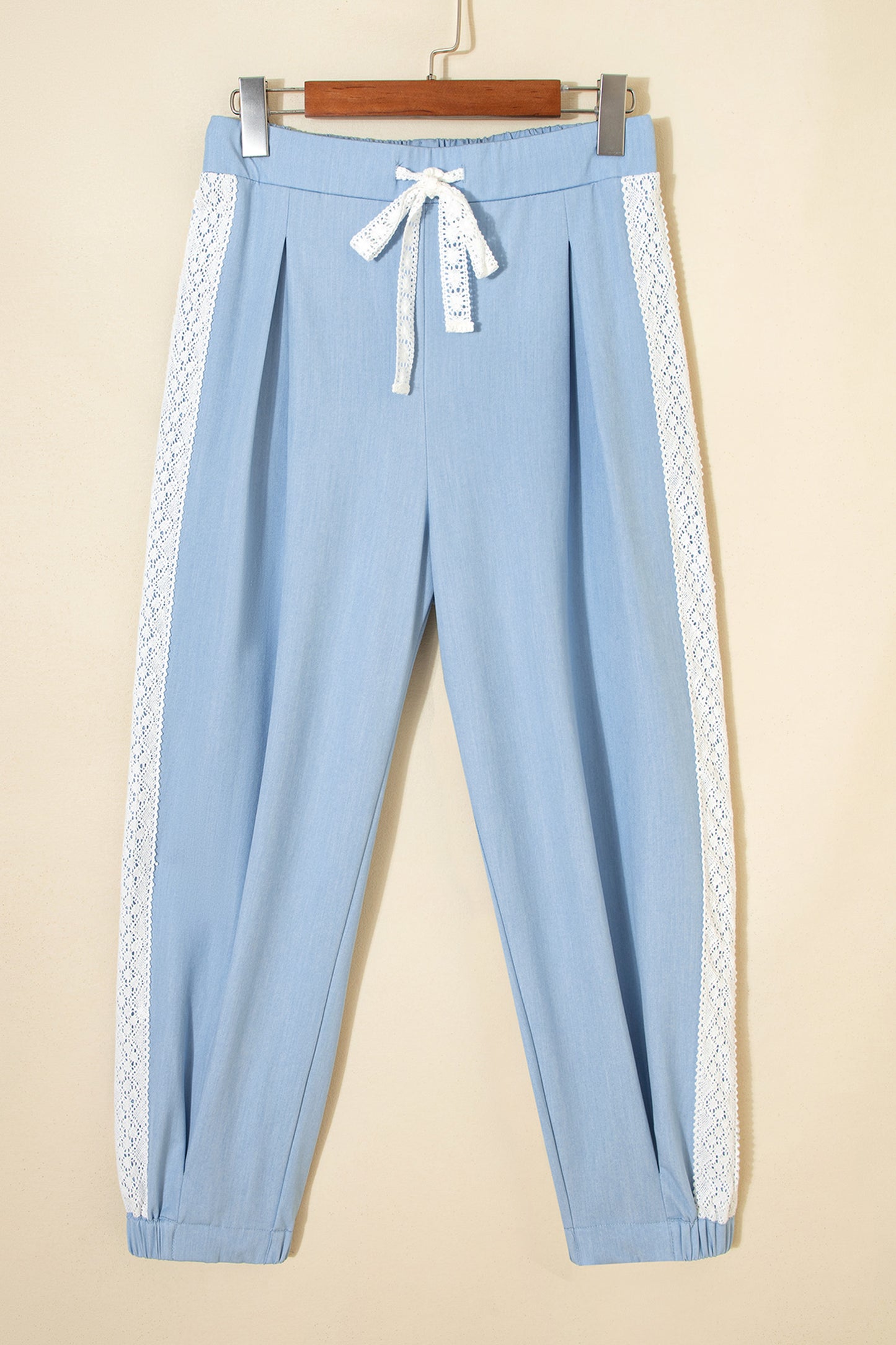Beau Blue Lace Slouchy Pants
