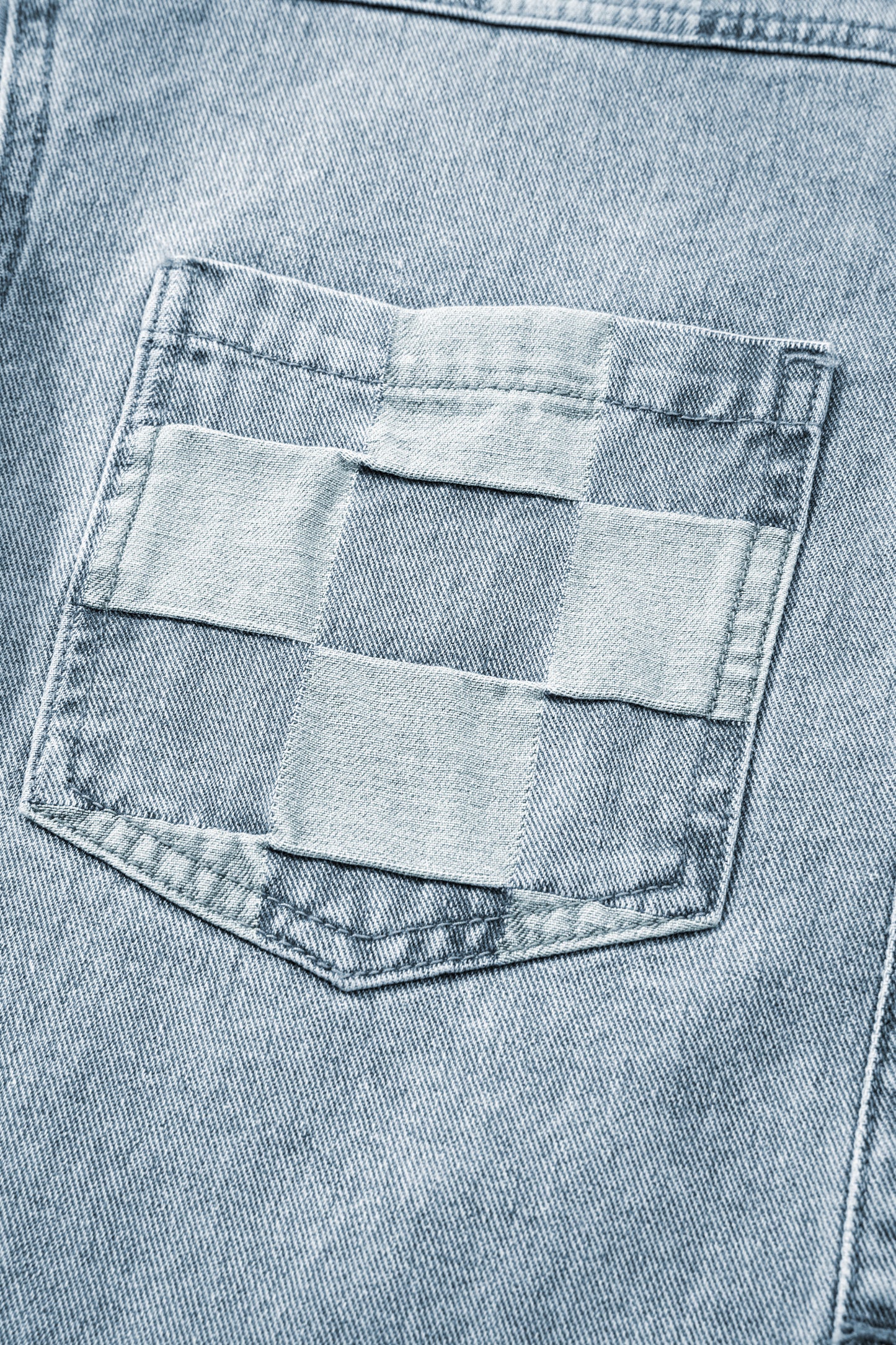 Baby Blue Patchwork Casual Jacket