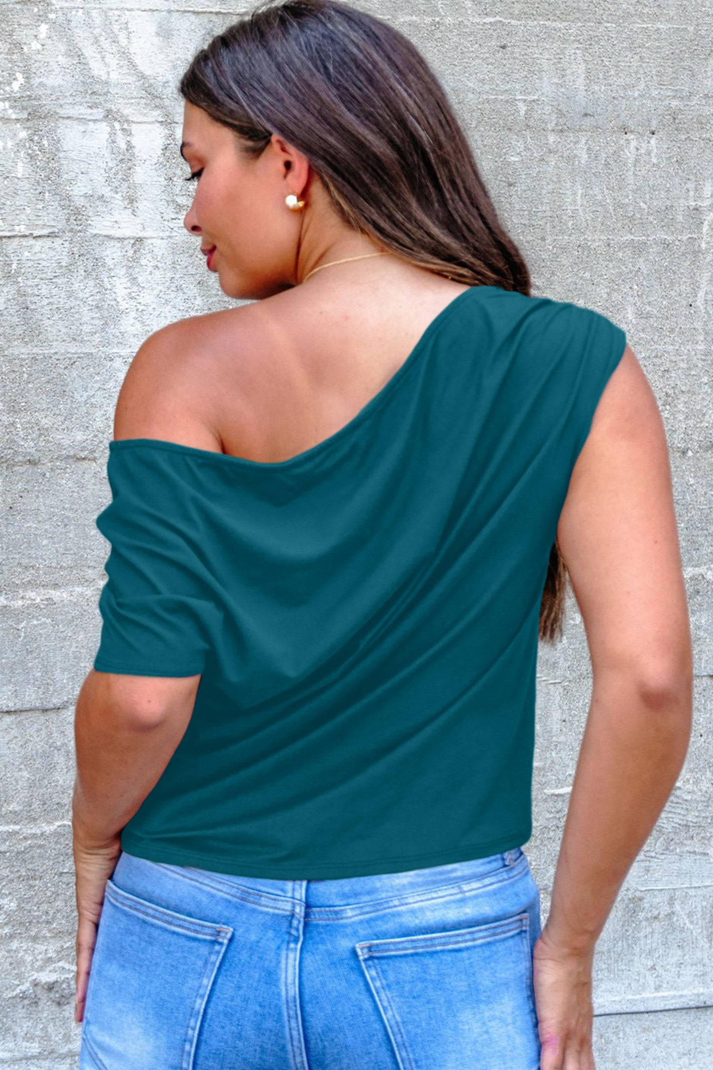 Sapphire off the shoulder Plus Size Blouse