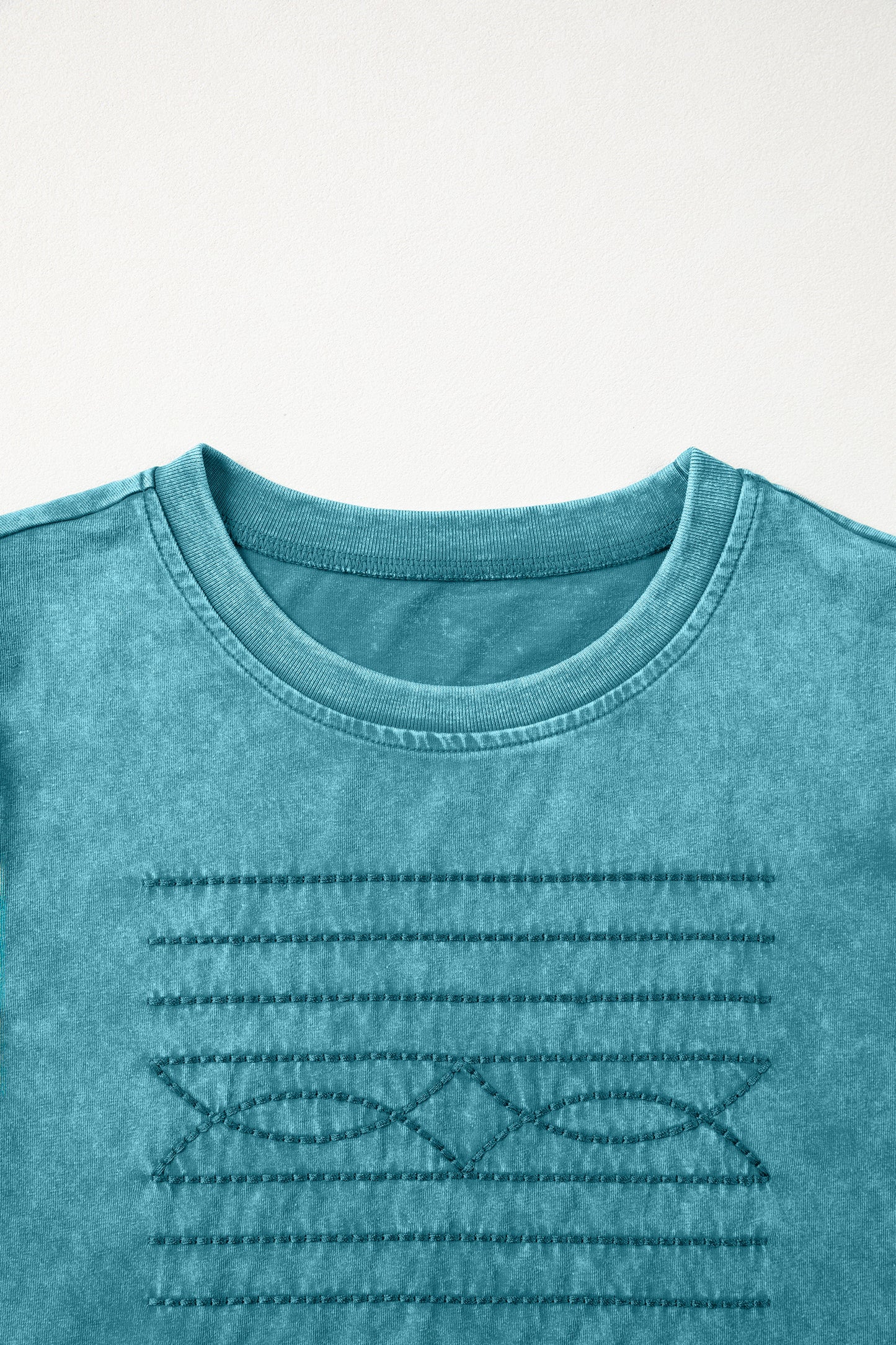 Turquoise what's the stitch Ruffle Top