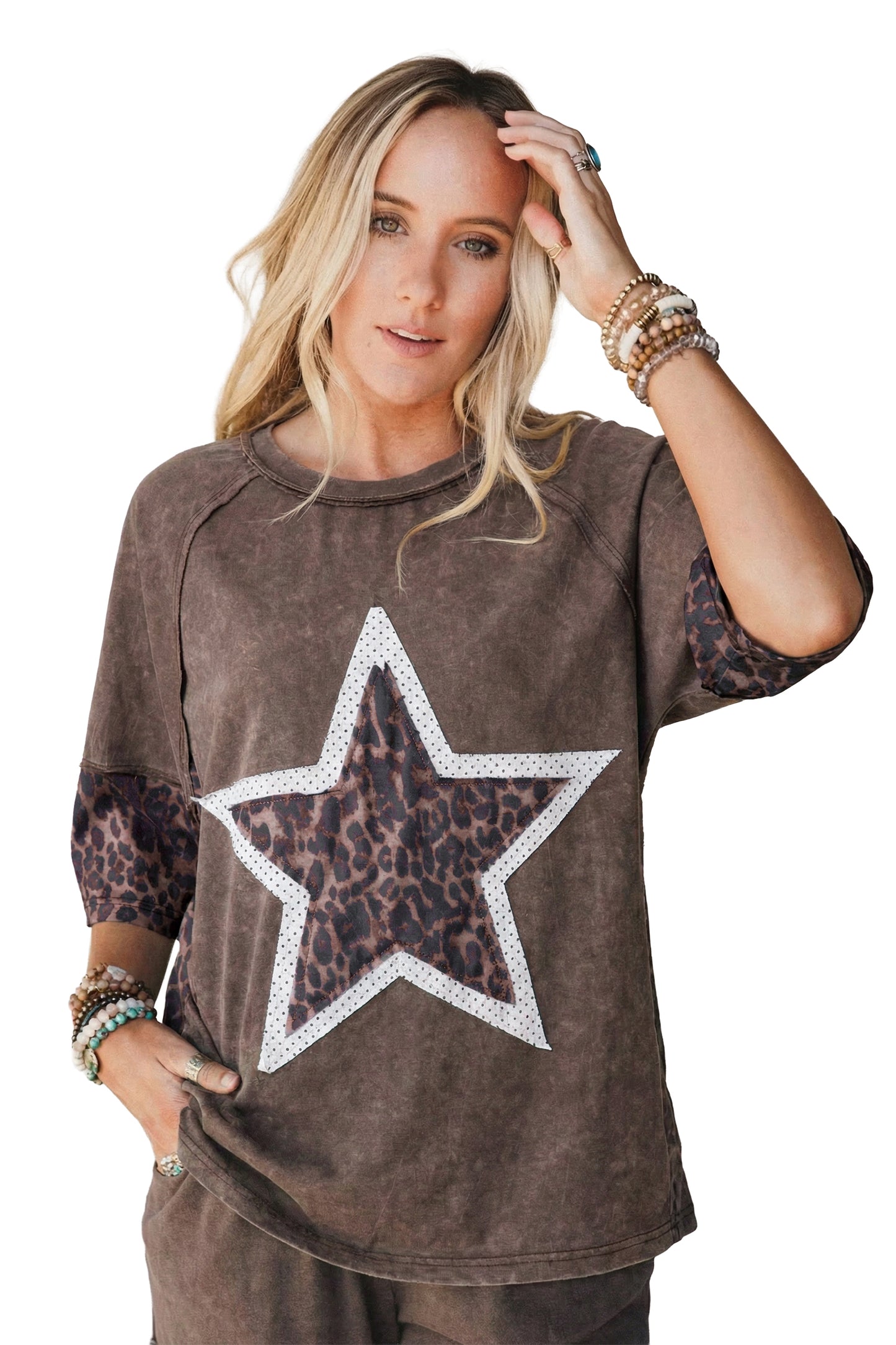 Leopard Star Patched Tee