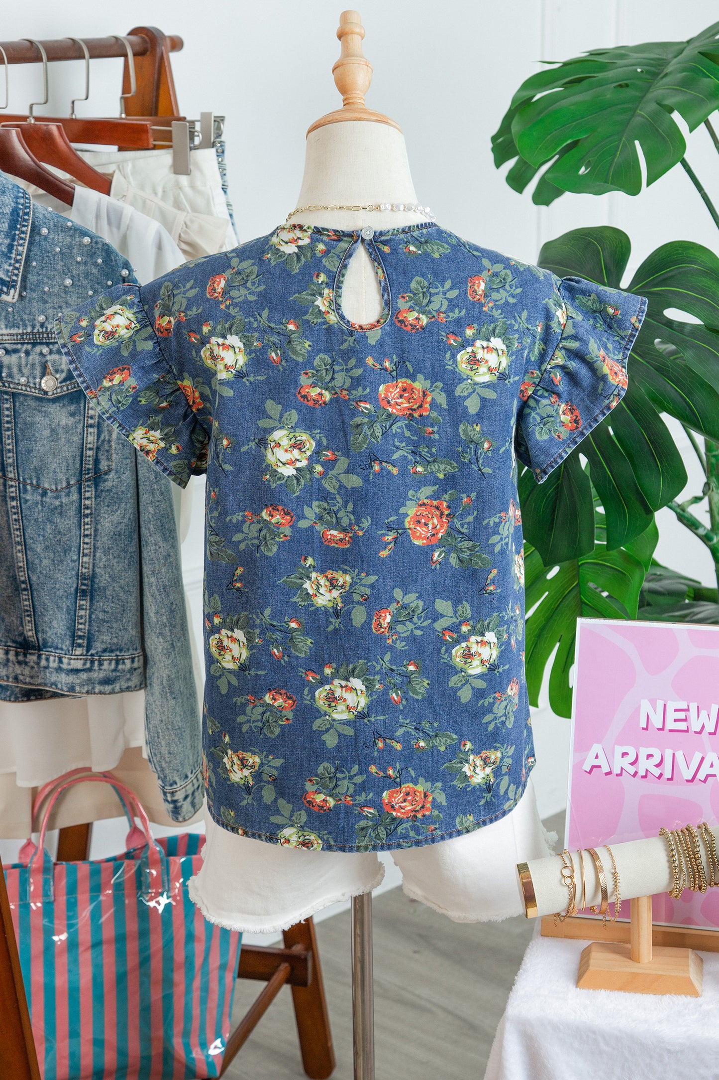 Denim sweetheart Top