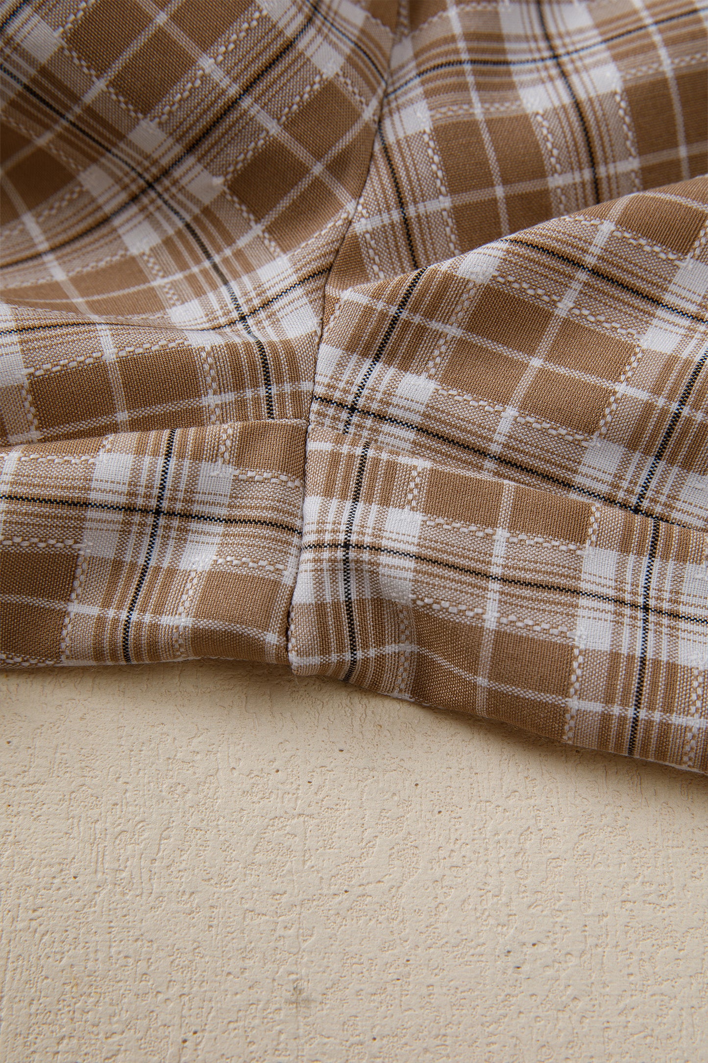 Chestnut Plaid Jogger Pants
