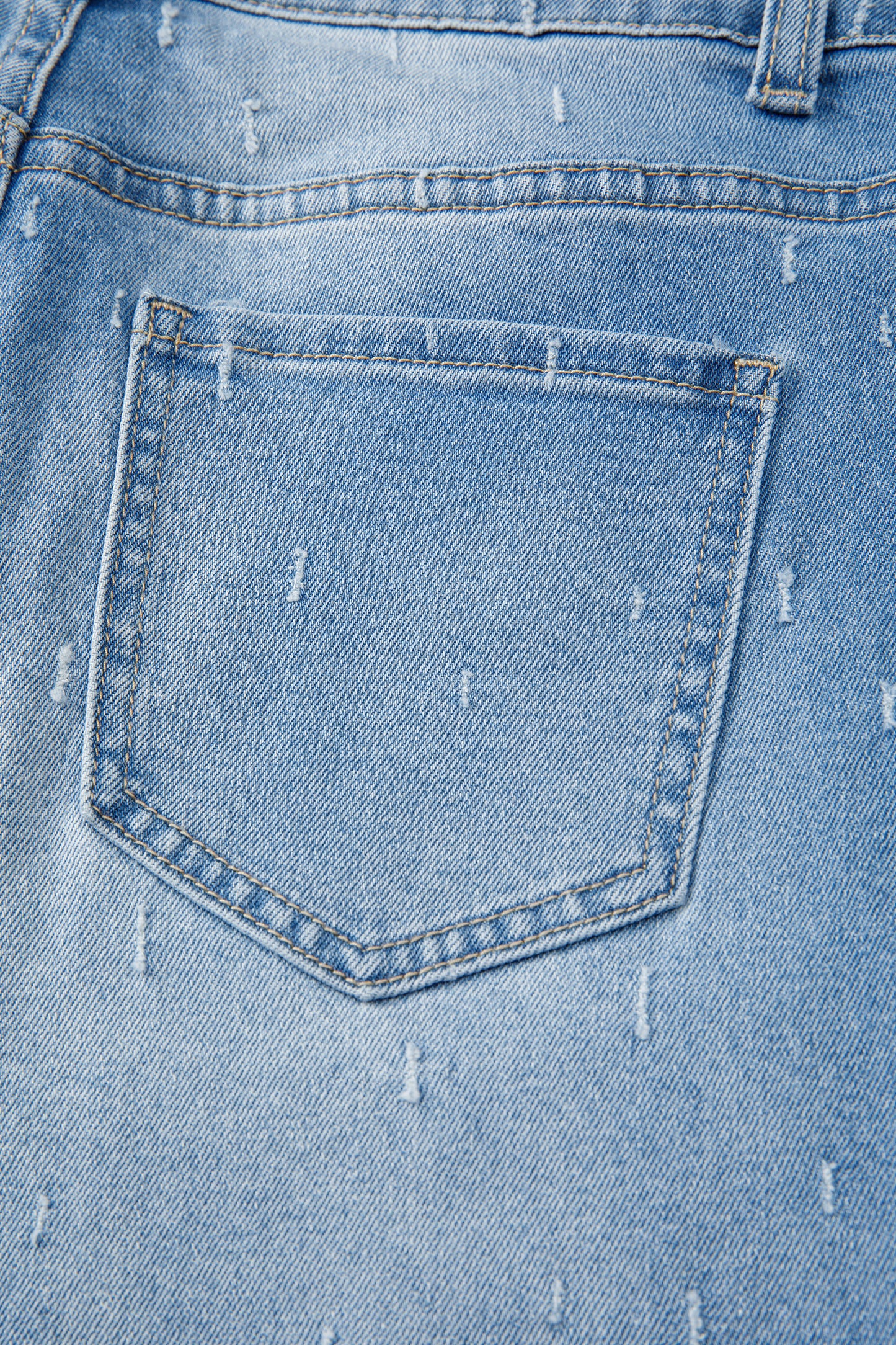 Distressed Raw Hem Jeans