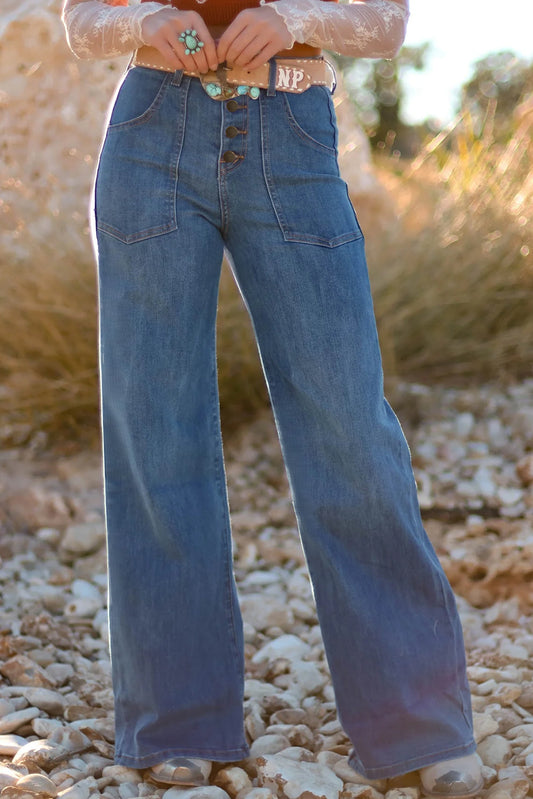 Multi Buttons Jeans