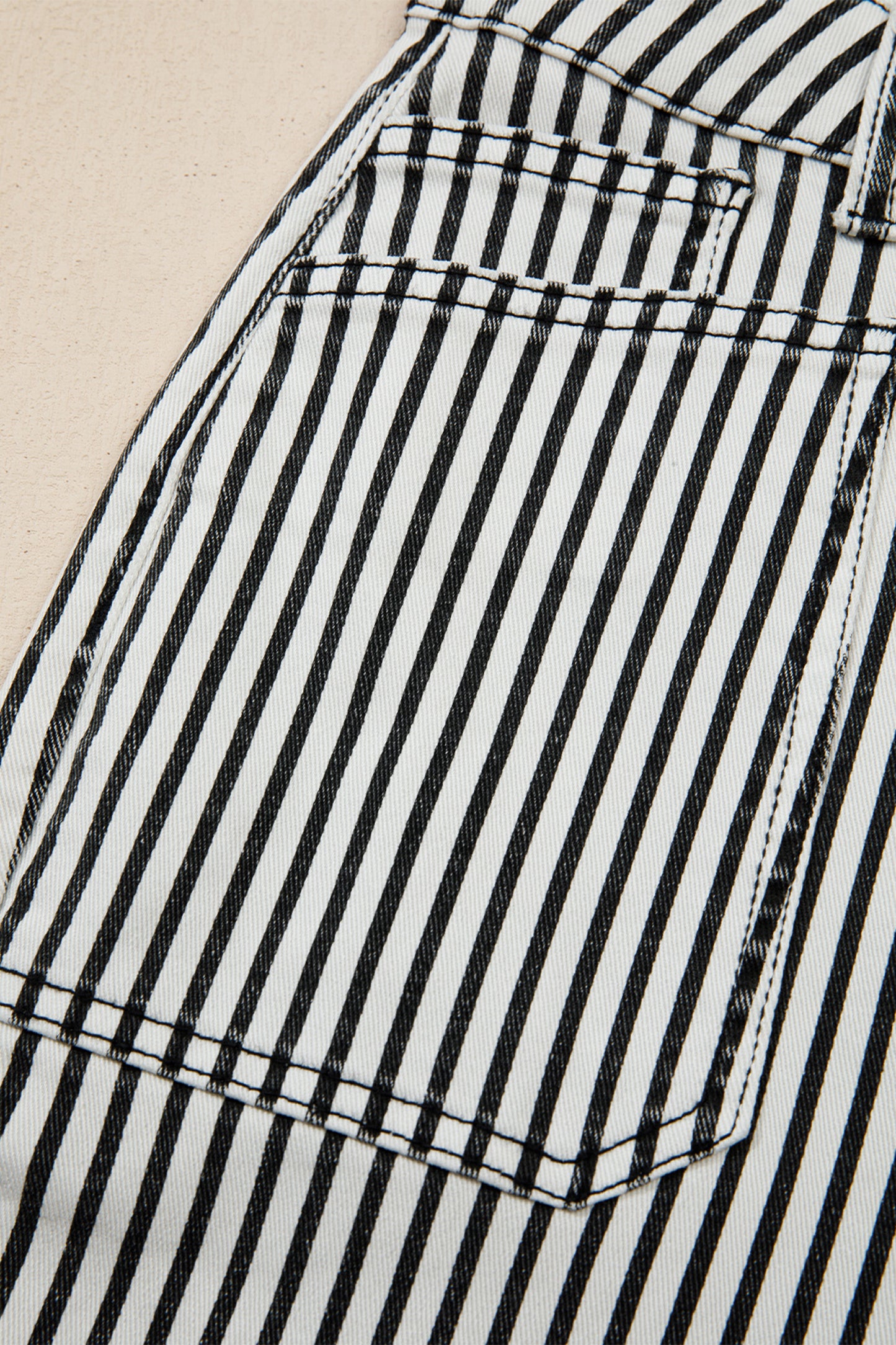 Black Stripe Denim Jeans