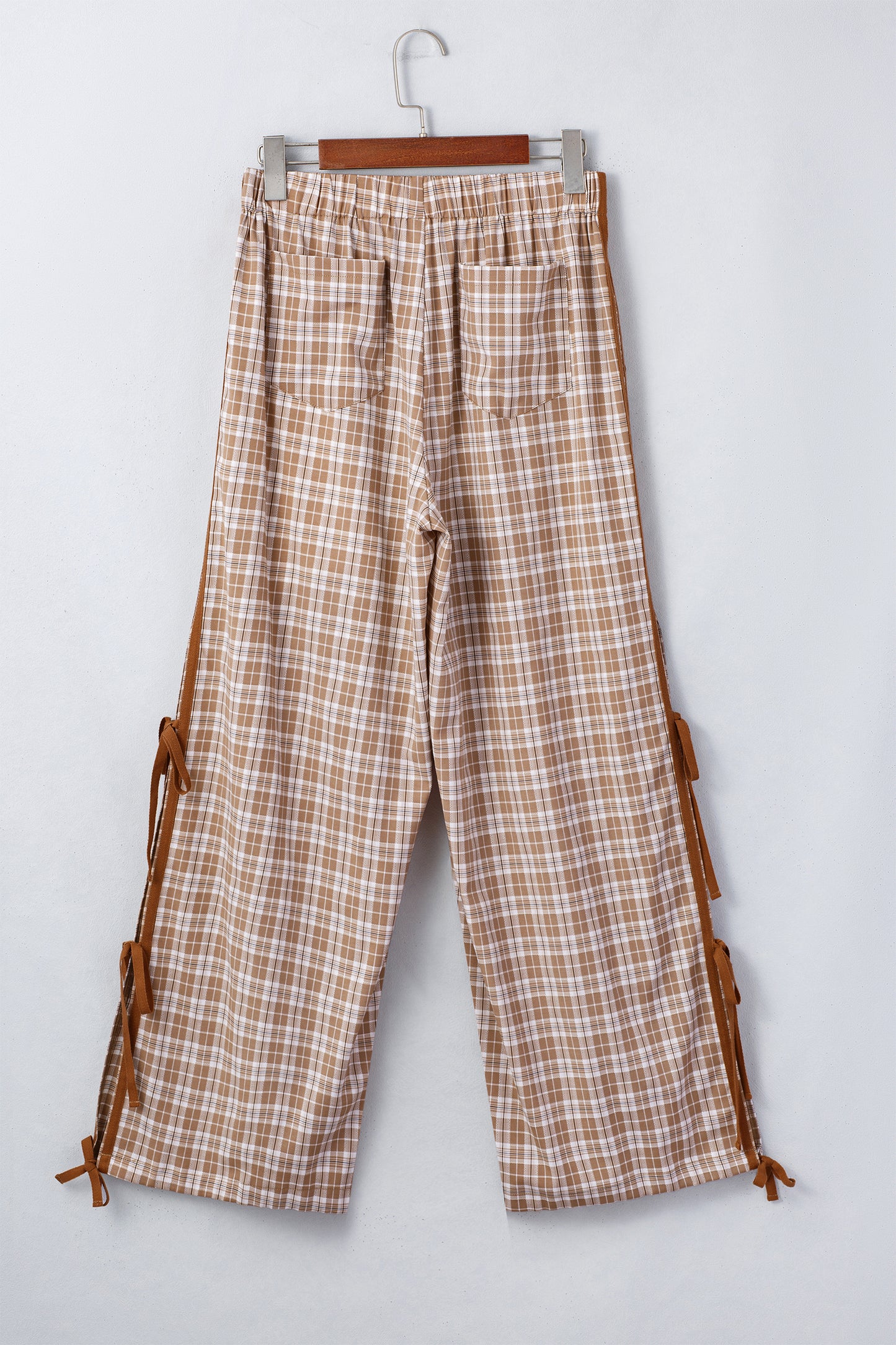 Chestnut Plaid Jogger Pants