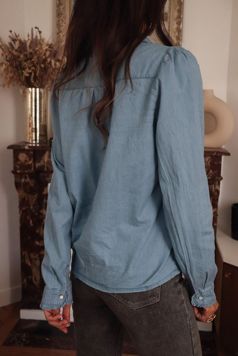 Jean button up