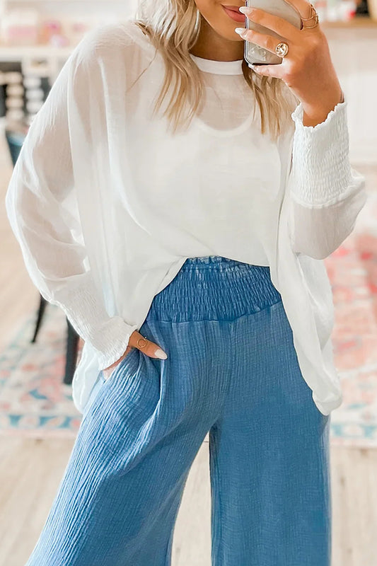 White Sheer Blouse