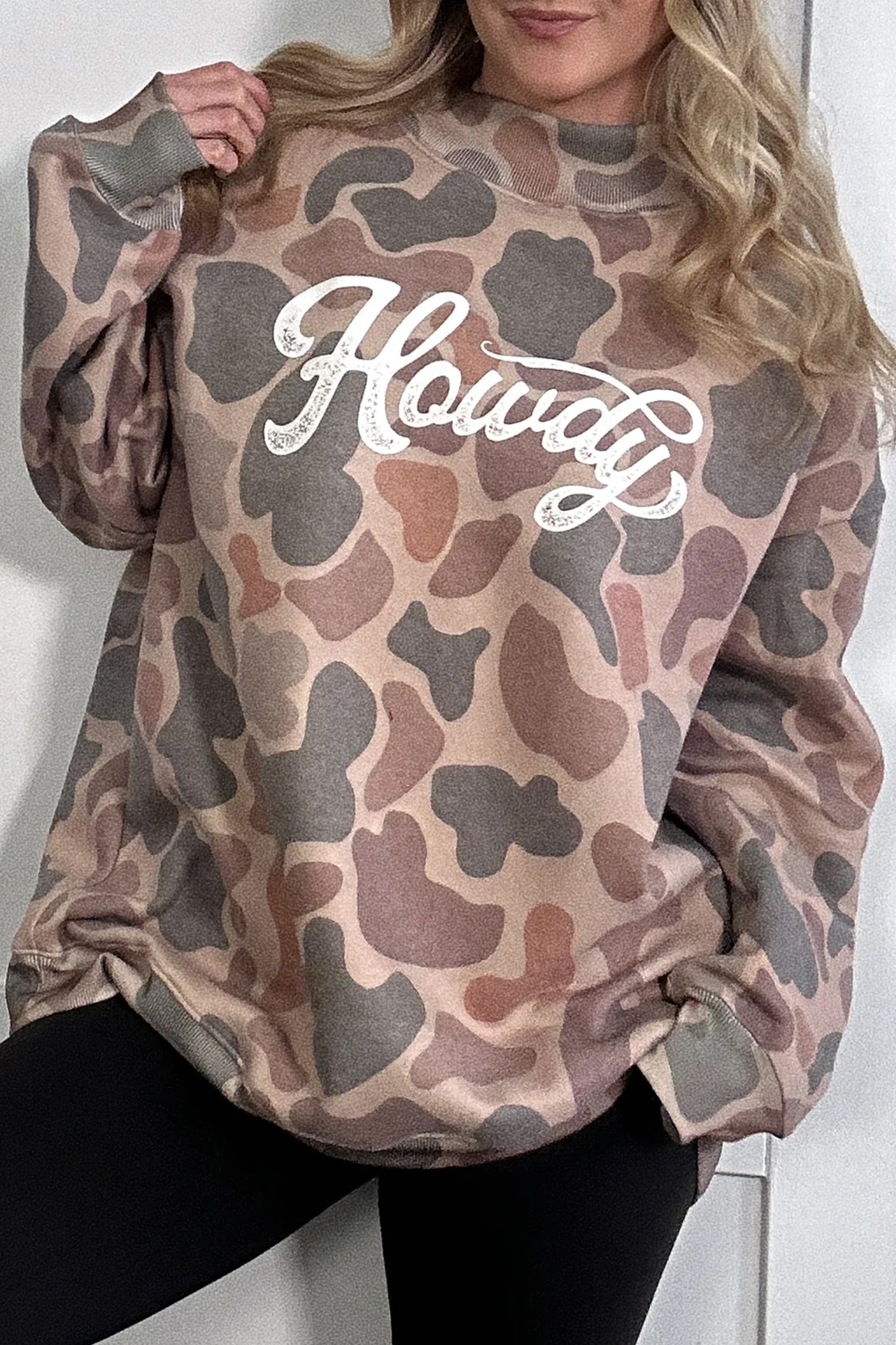 Multicolour Howdy Western  Pullover Sweatshirt