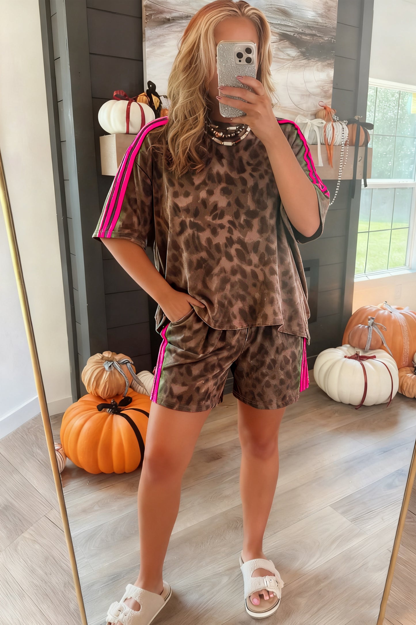 Cheetah Girl Short Set