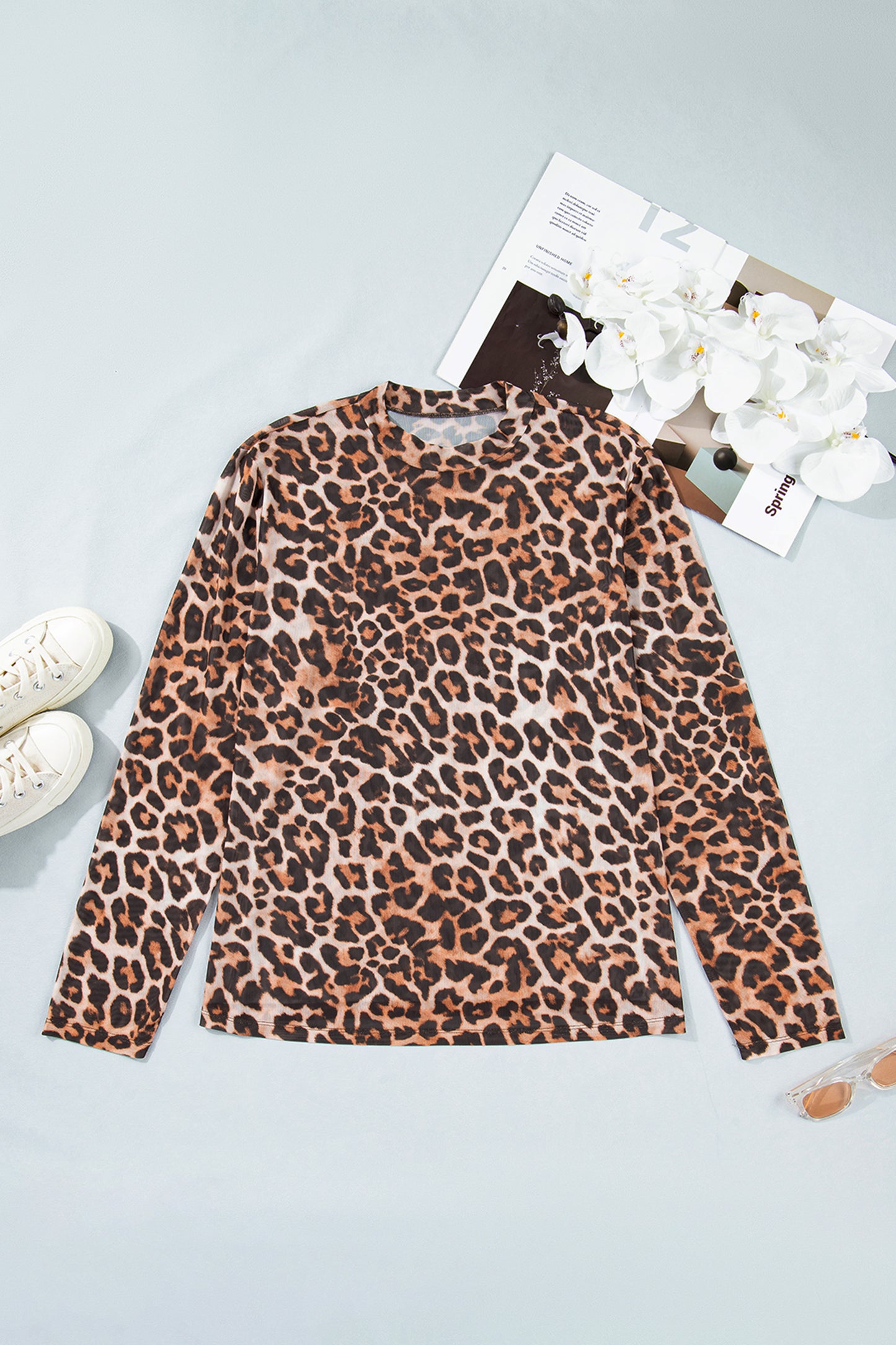 Cheetah Plus Mesh Top