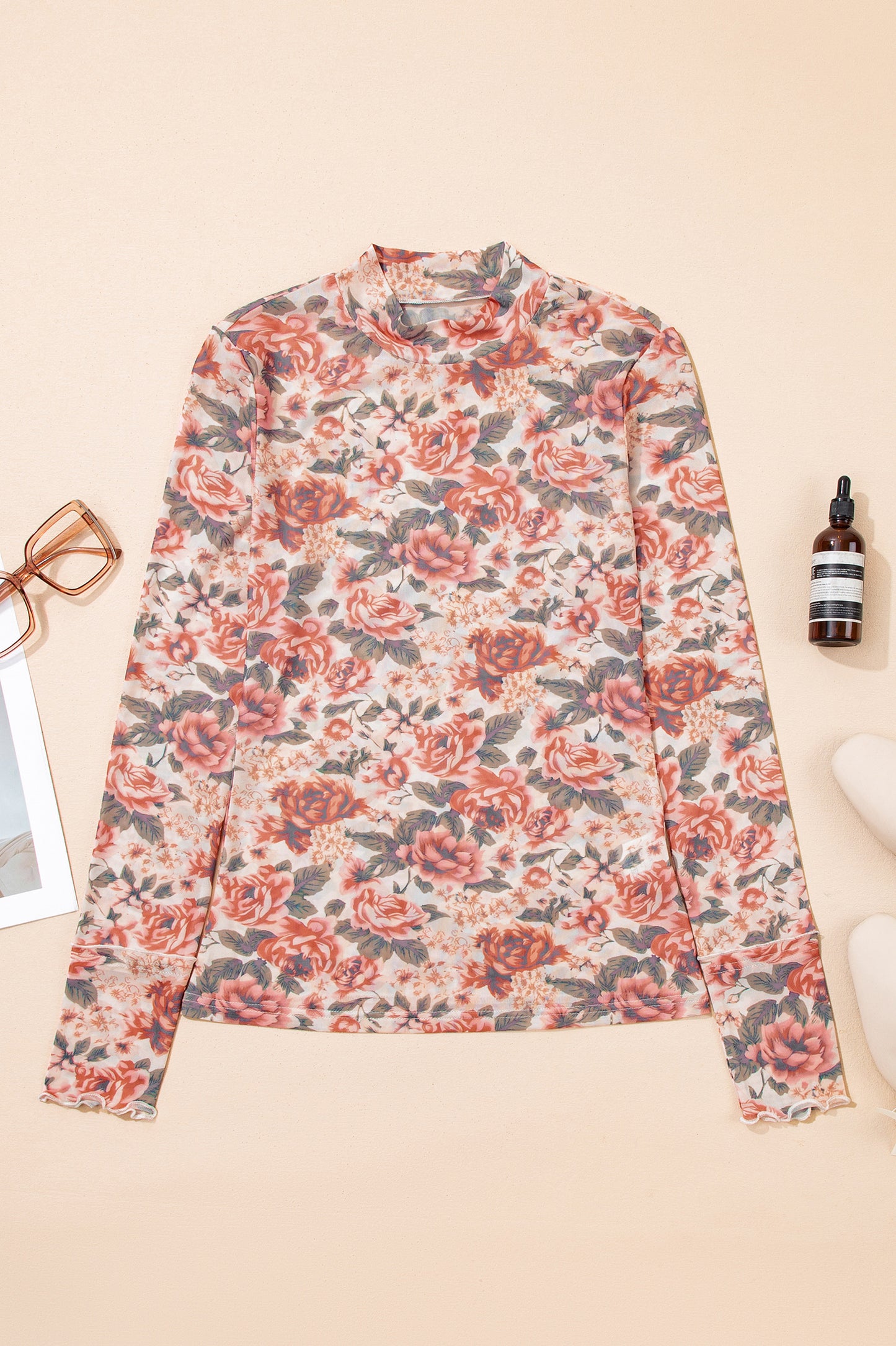 Sweet Rose Mesh Top
