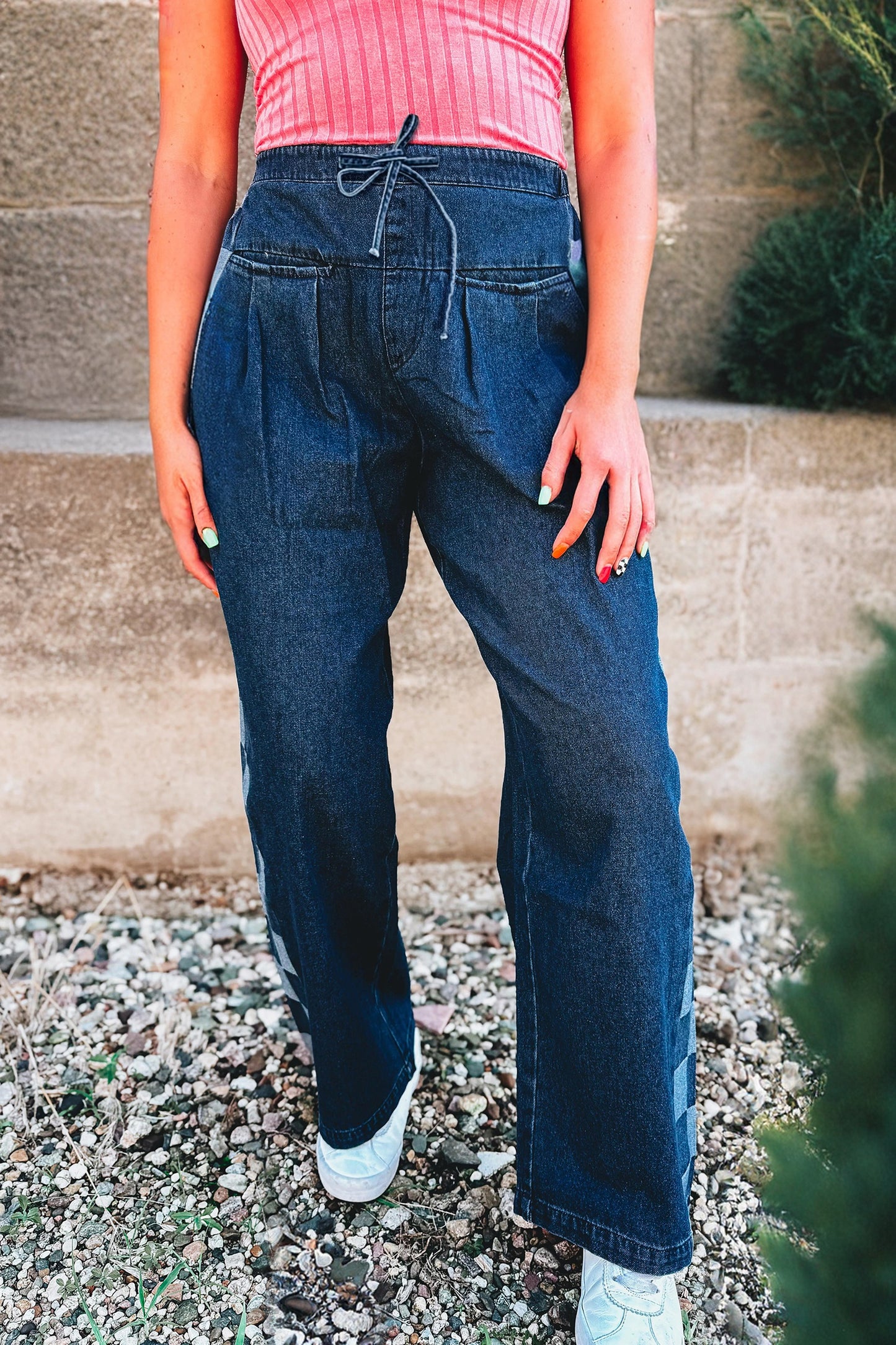 Check her out Loose Denim Pants