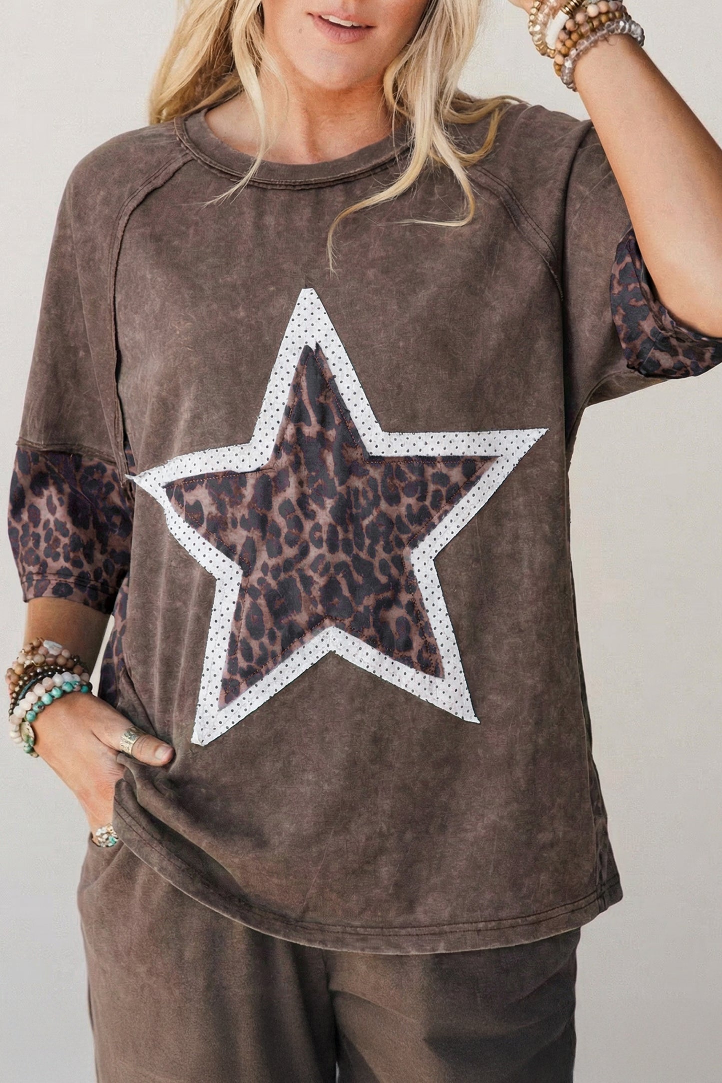 Leopard Star Patched Tee