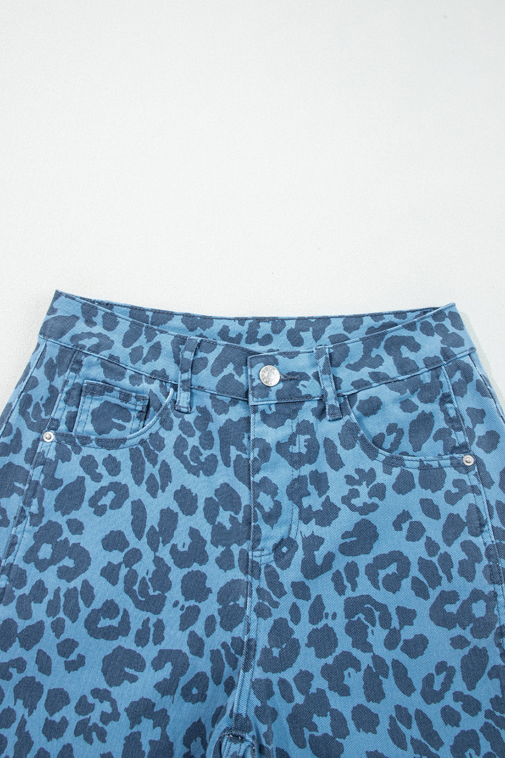 Sky Blue Leopard Jeans