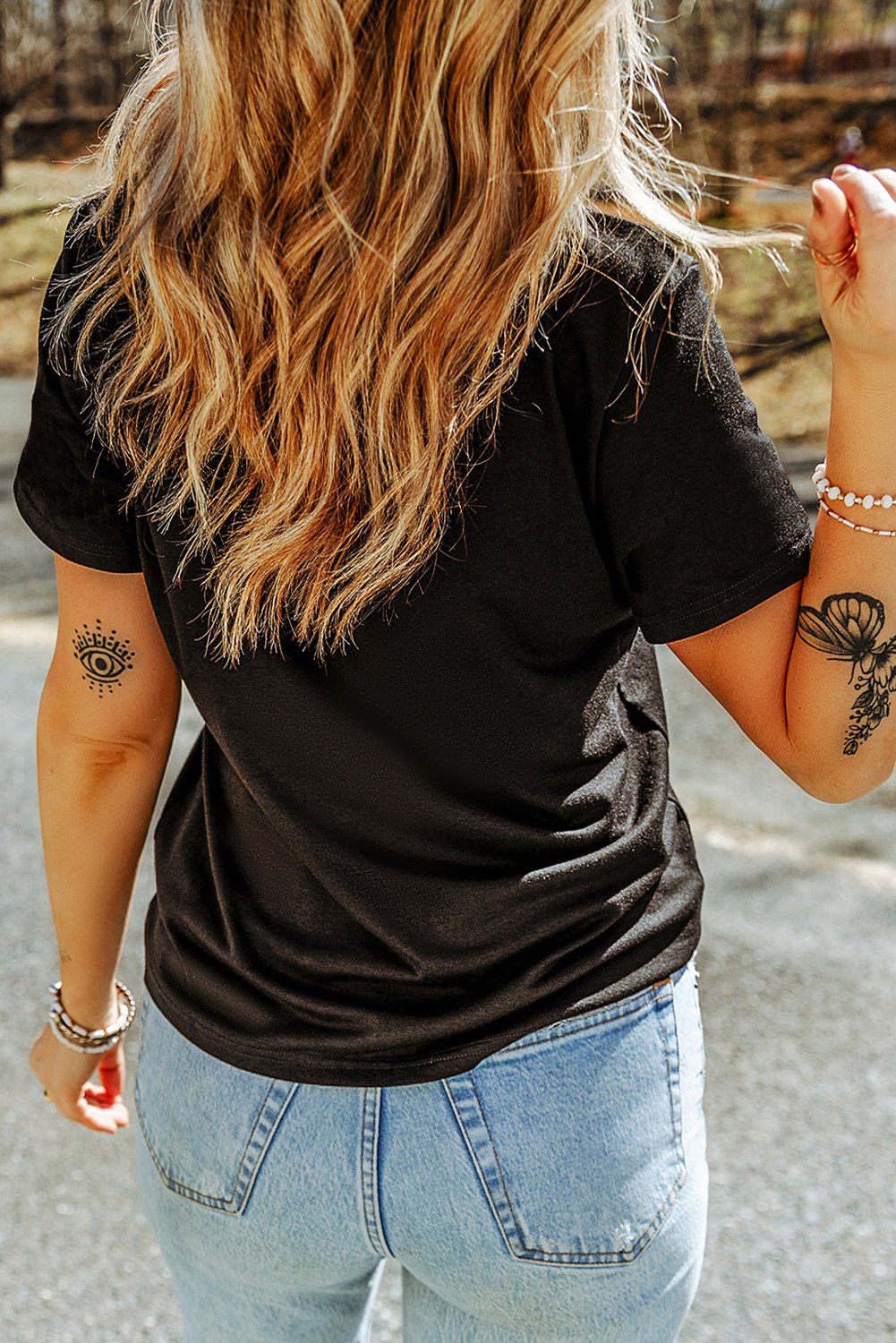 What's the Stitch Black Tee