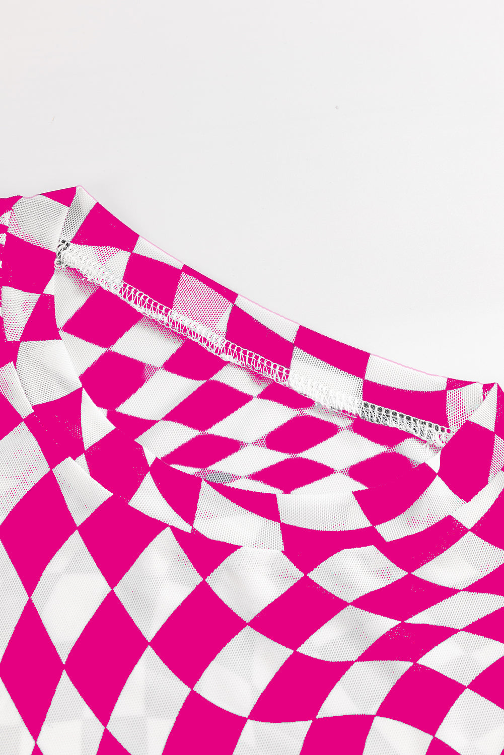 Pink Checkered Mesh