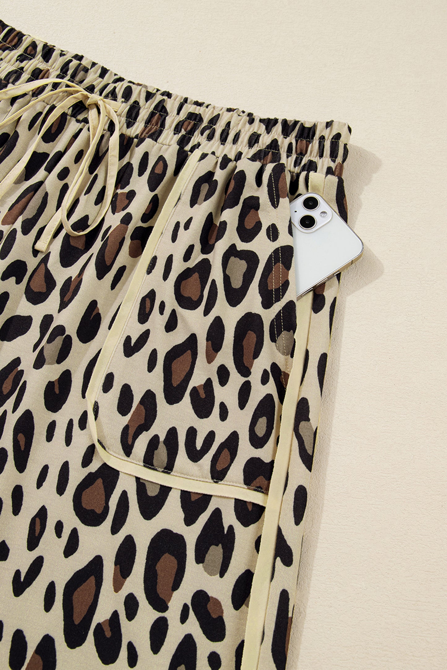 Leopard Wide Leg Plus Pants