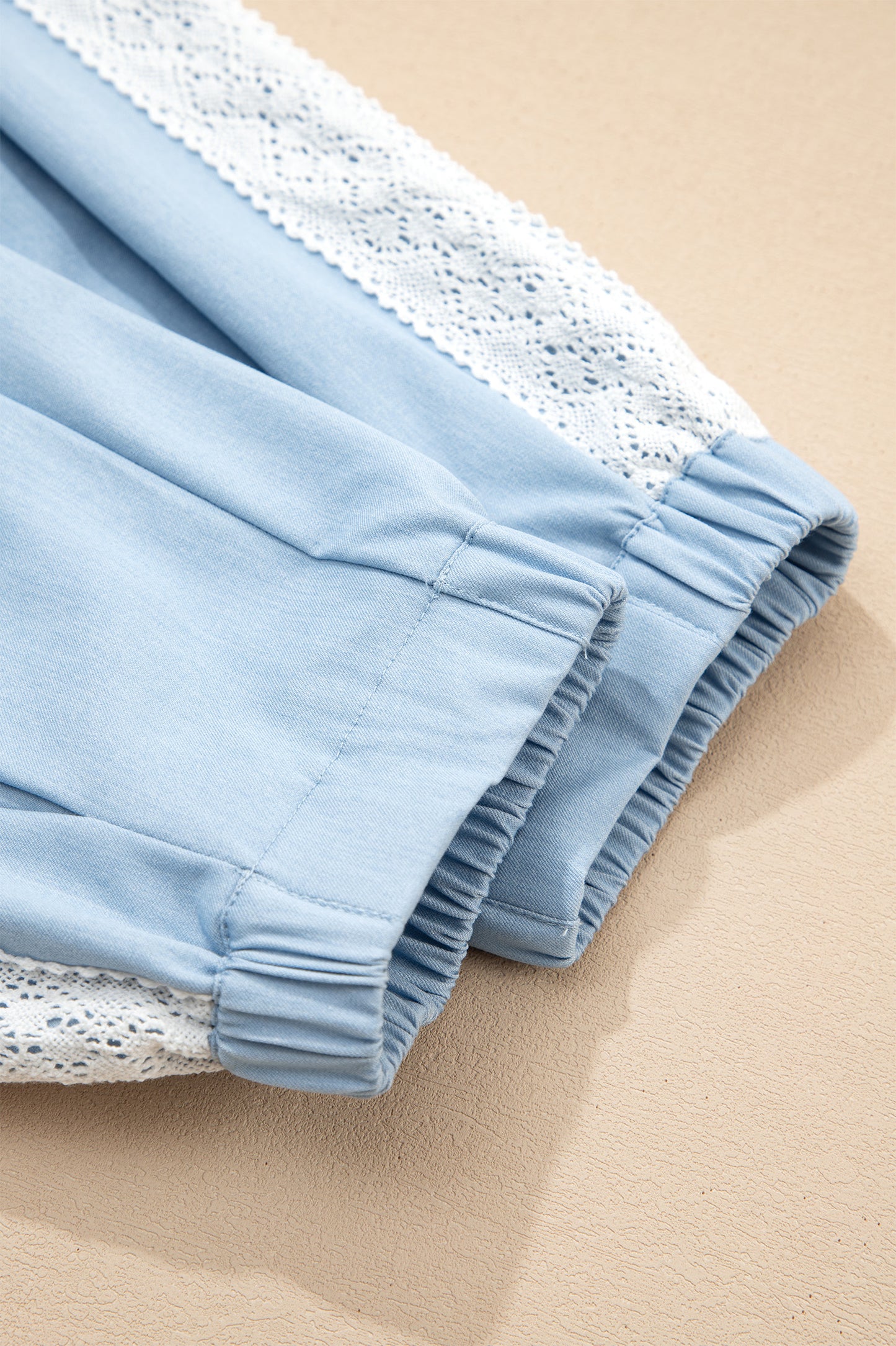 Beau Blue Lace Slouchy Pants