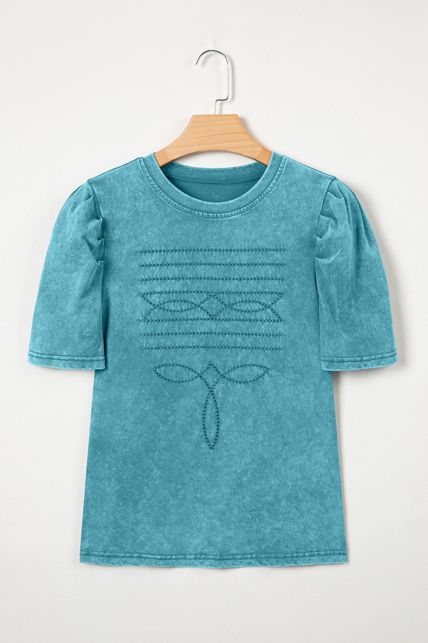 Turquoise what's the stitch Ruffle Top