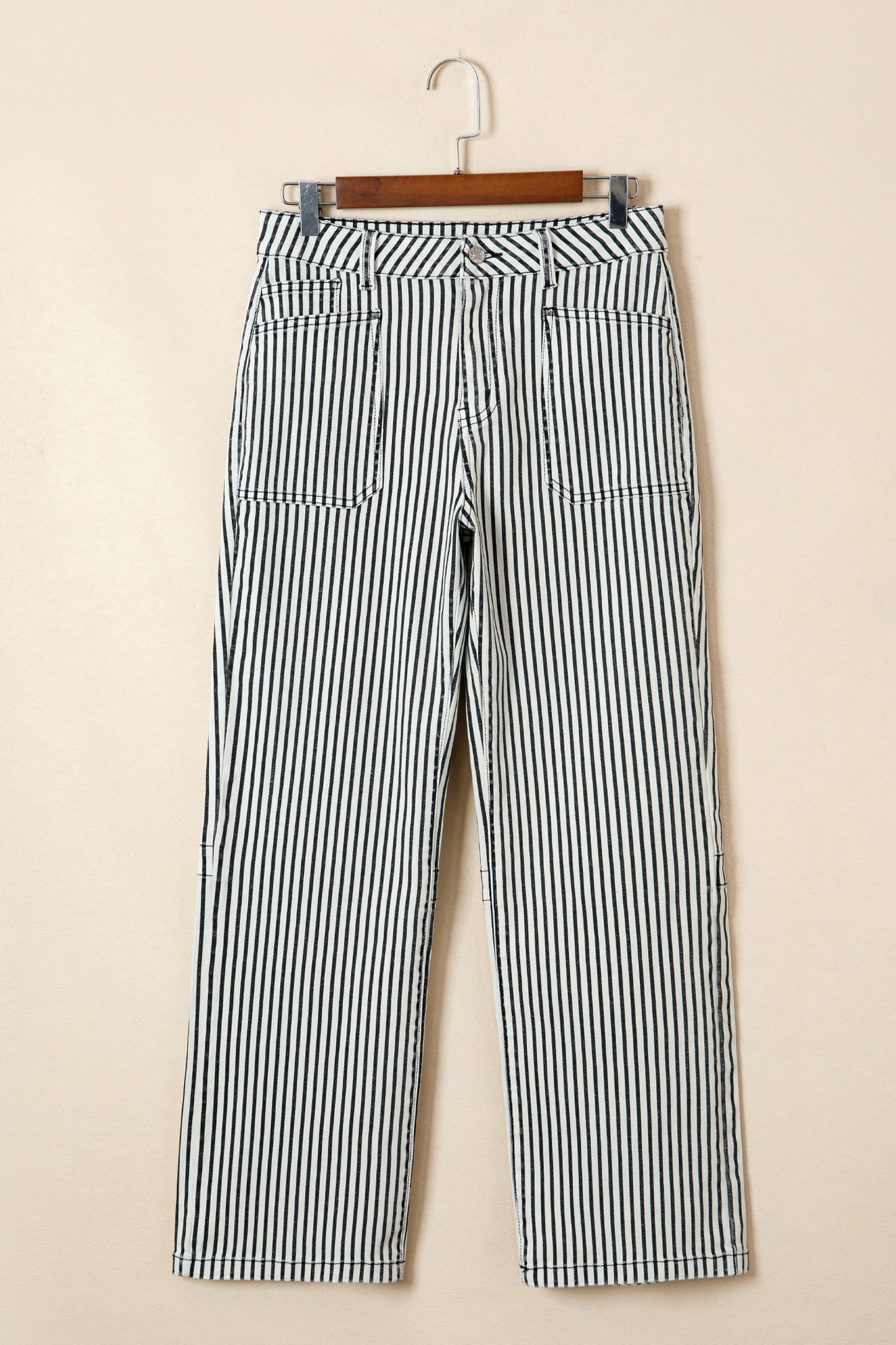 Black Stripe Denim Jeans
