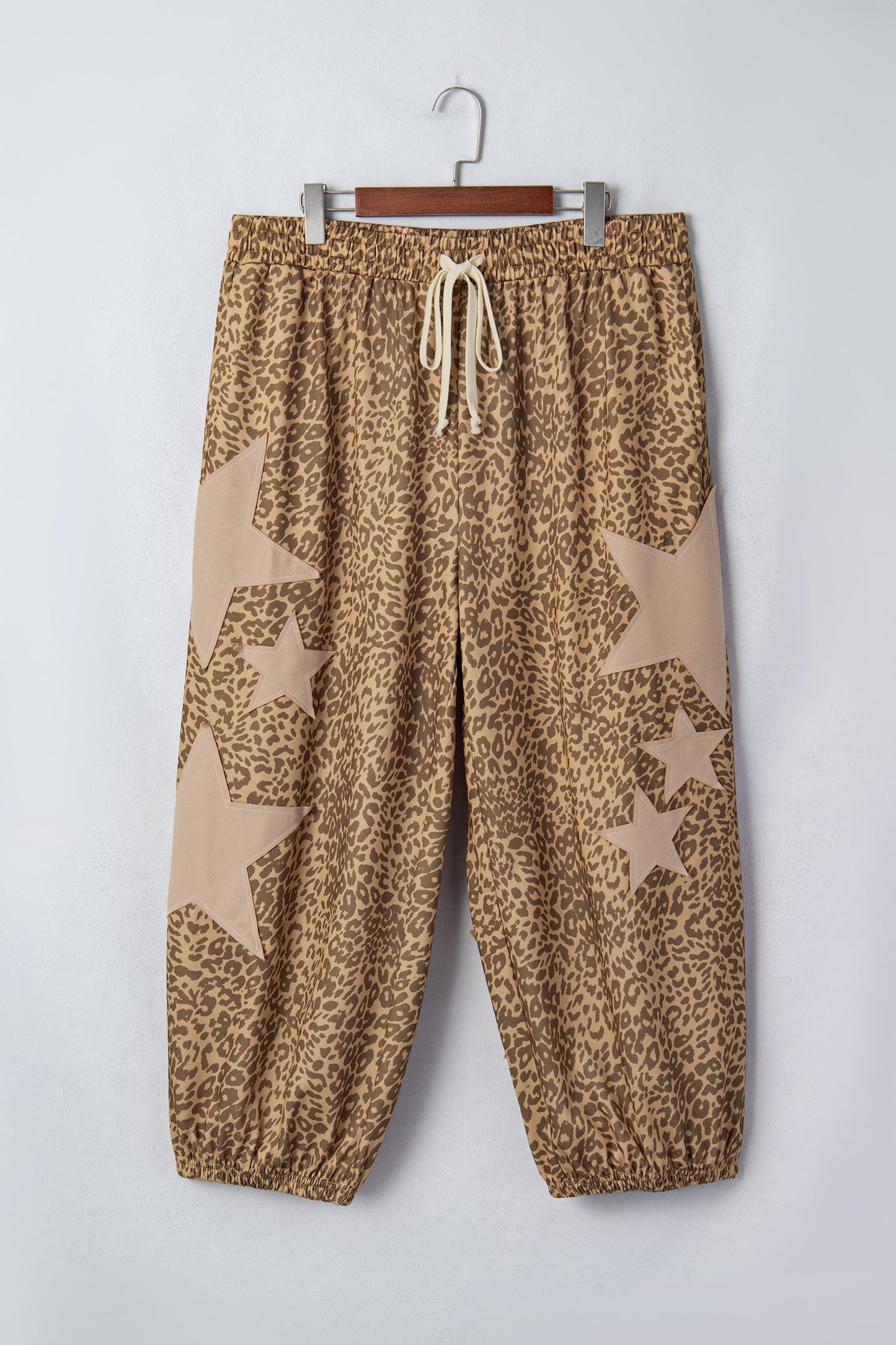 Plus Size Leopard Jogger Pants