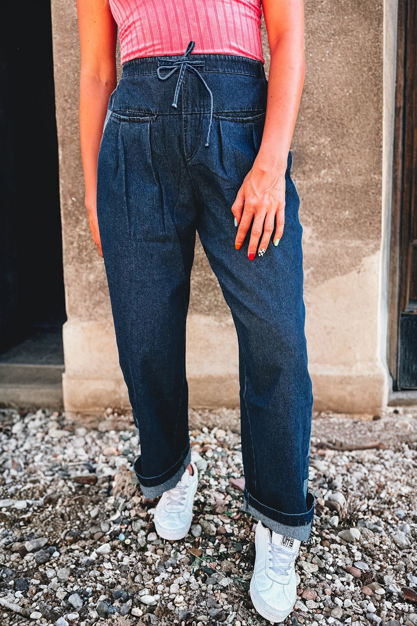Check her out Loose Denim Pants