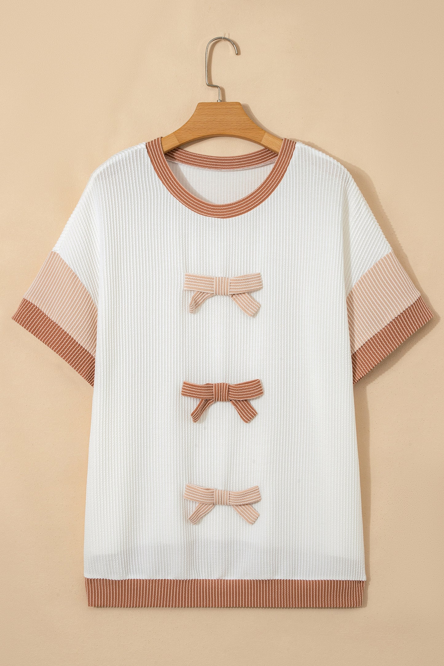 Apricot Bowknot Plus Top