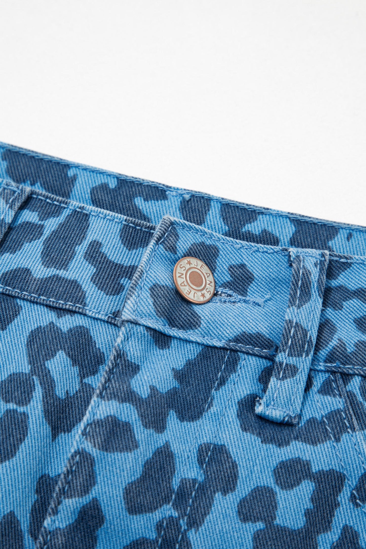 Leopard Denim Skirt