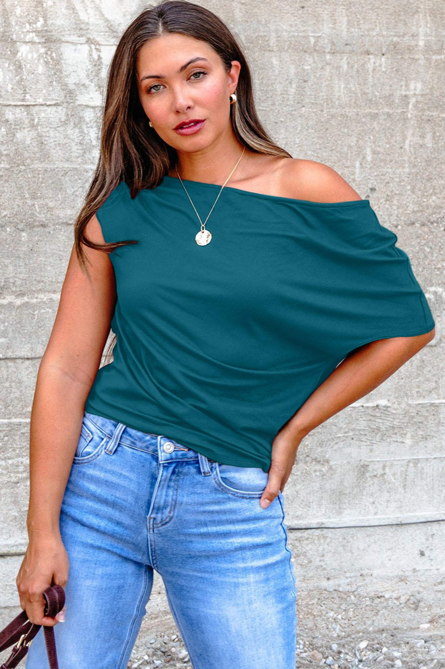 Sapphire off the shoulder Plus Size Blouse