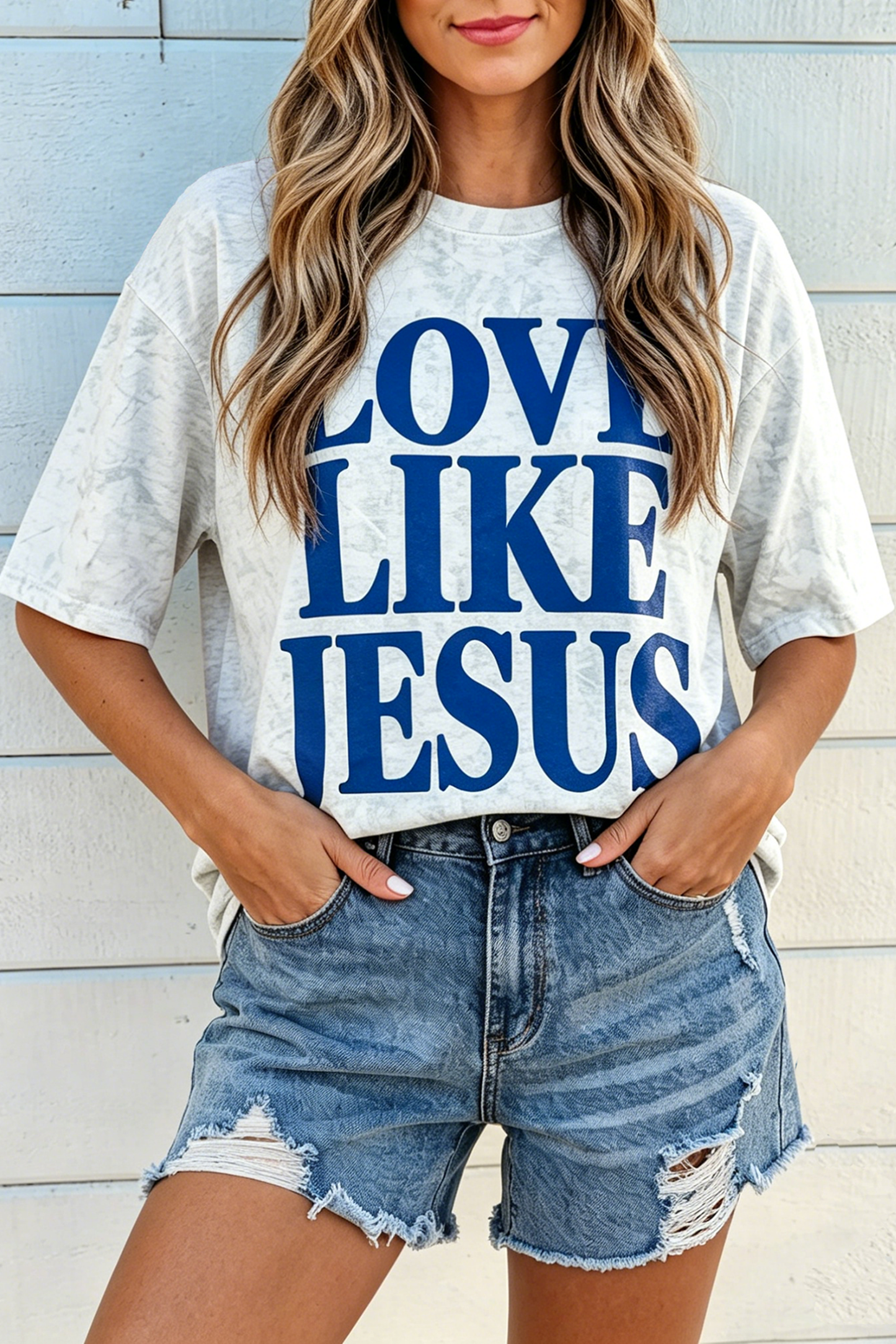 Blue LOVE LIKE JESUS Tee