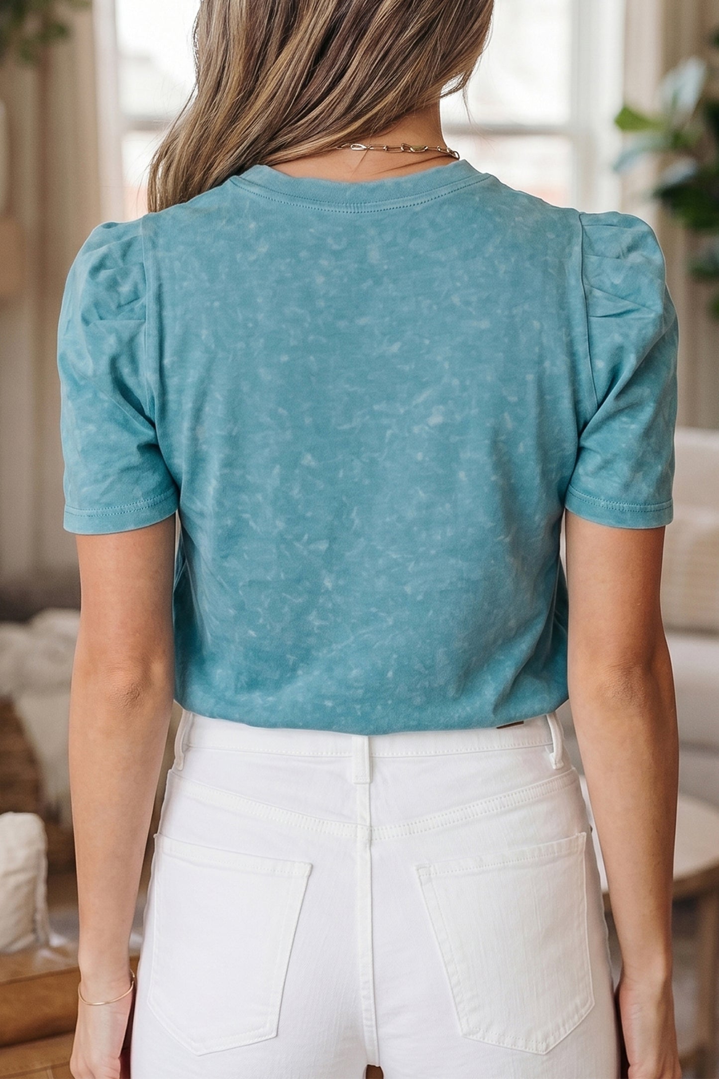 Turquoise what's the stitch Ruffle Top