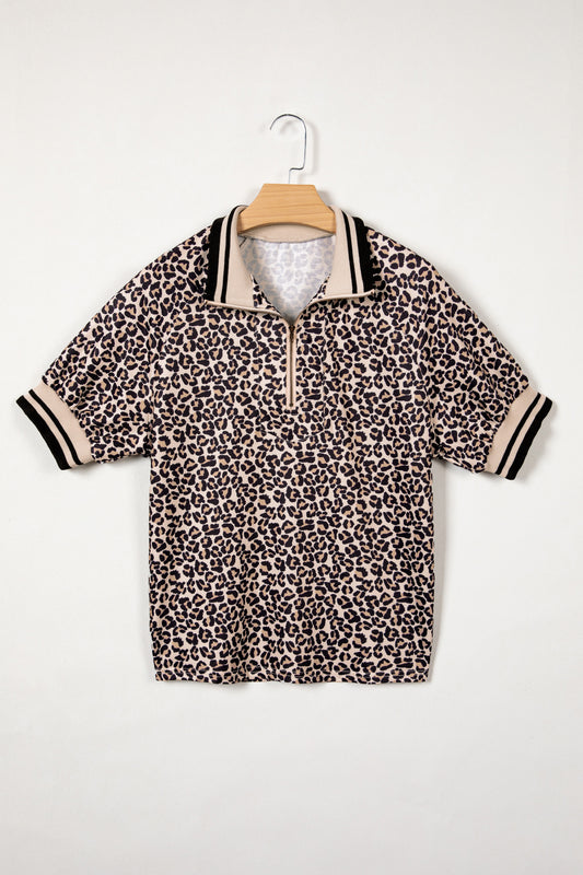 Leopard Quarter Zip
